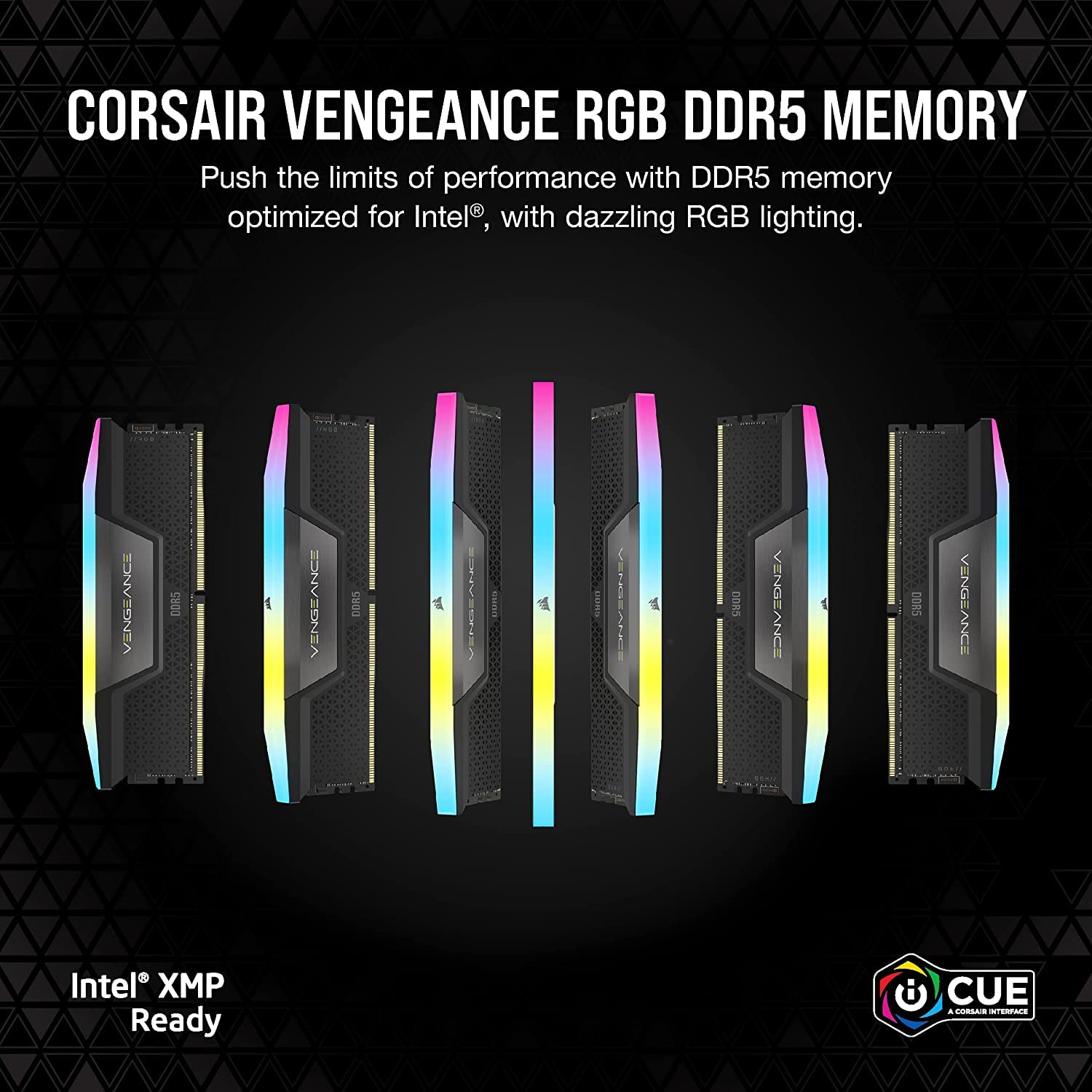 Corsair Vengeance Rgb Ddr5 Ram 32Gb (2X16Gb) 6400Mhz Cl32 Intel Xmp Icue Compatible Computer Memory - Black (Cmh32Gx5M2B6400C32)