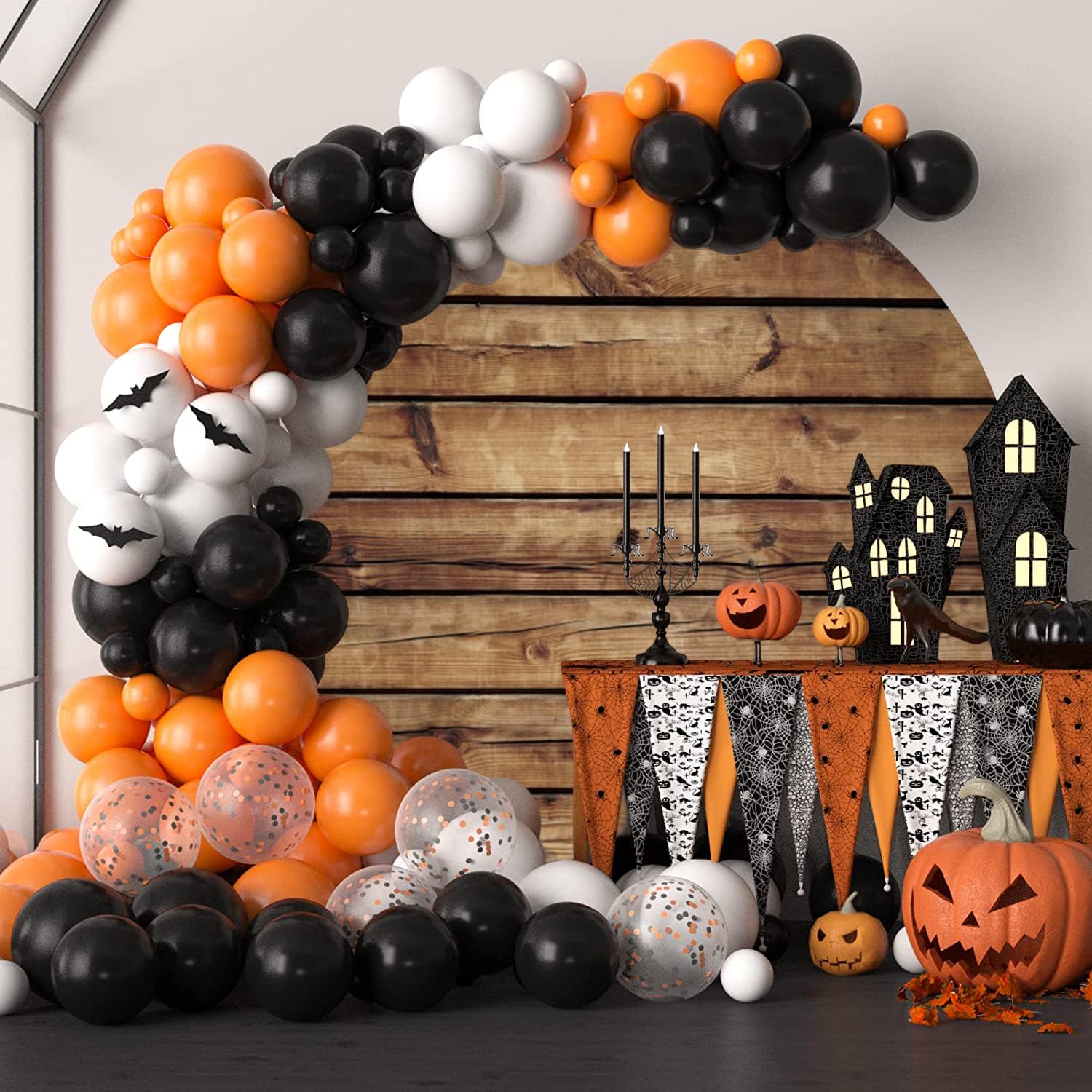 Leowefowa Polyester Rustic Wood Board Round Backdrop (Without Stand,Not Real Wood) 6X6Ft Wood Plank Background For Photo Girl Bo