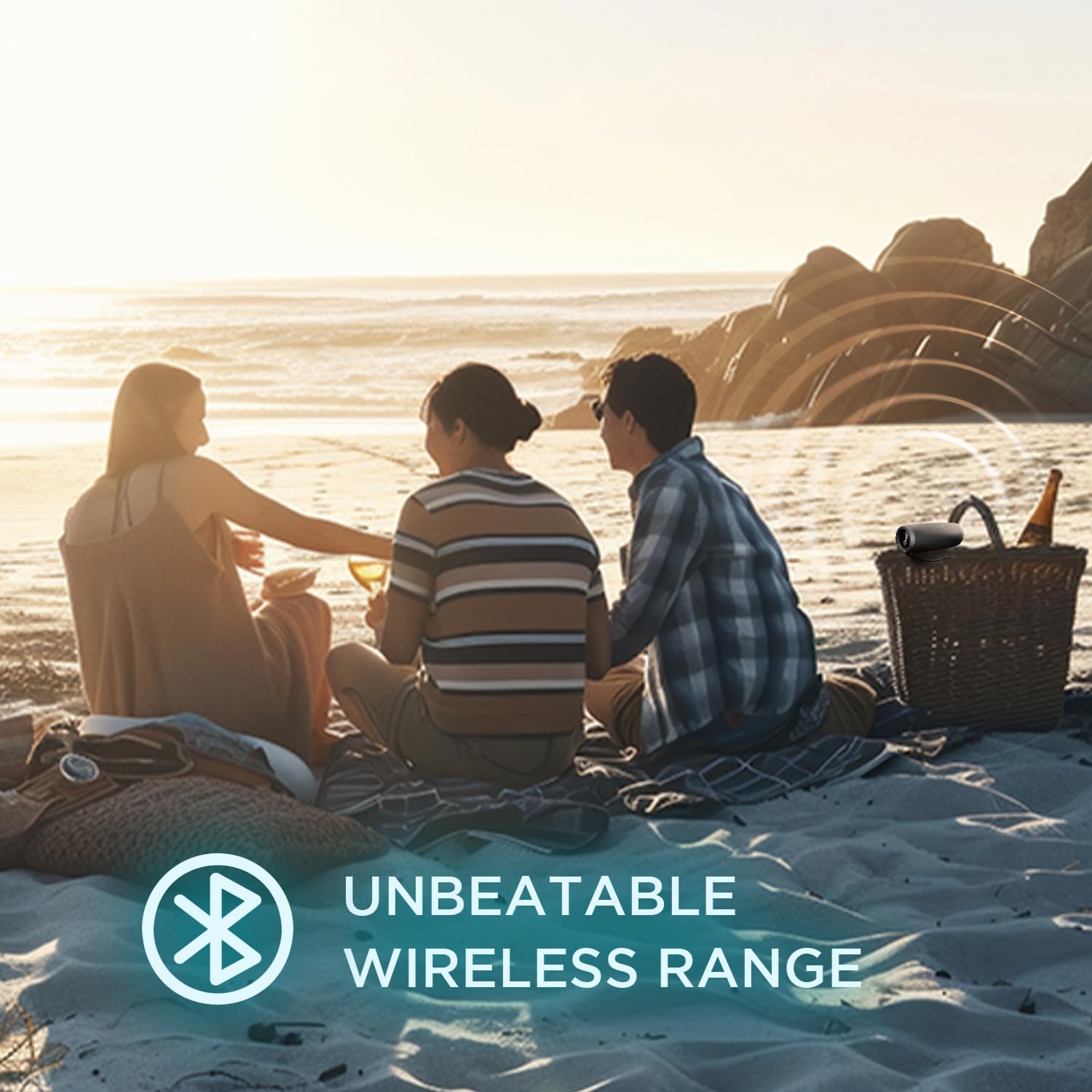 Oontz Cylinder Portable Bluetooth Speaker 5.0   Ipx7 Waterproof, 14W Enhanced Sound, 20 Hr Battery, 100Ft Wireless Range, Deep Bass And Clear Audio, Durable Shower Speaker For Pool Or Beach (Black)