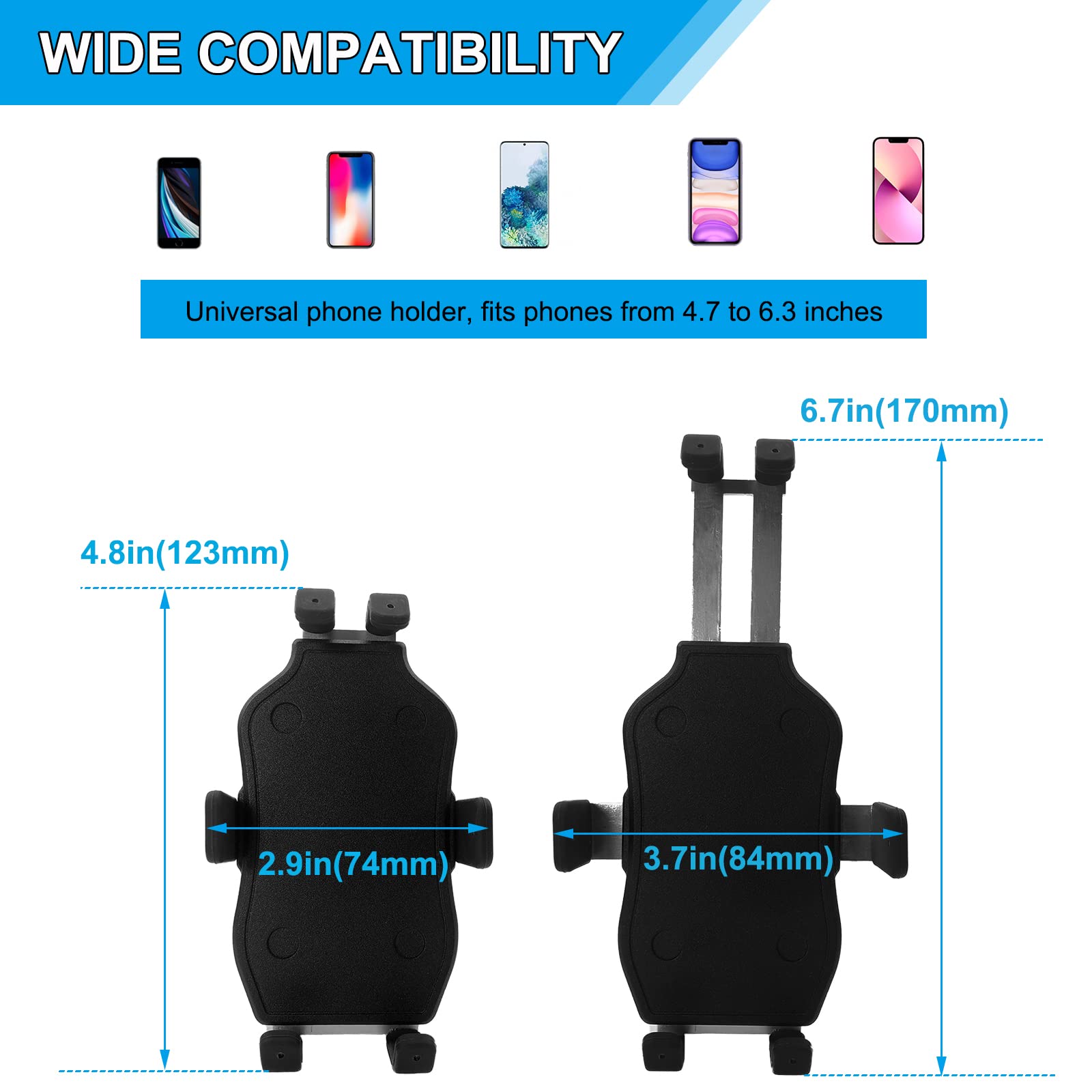 Gitobeha Motorcycle Phone Mount Fork Stem Mobile Phone Holder Gps Navigation Bracket Compatible With Hayabusa Gsx-R 600 750 1000