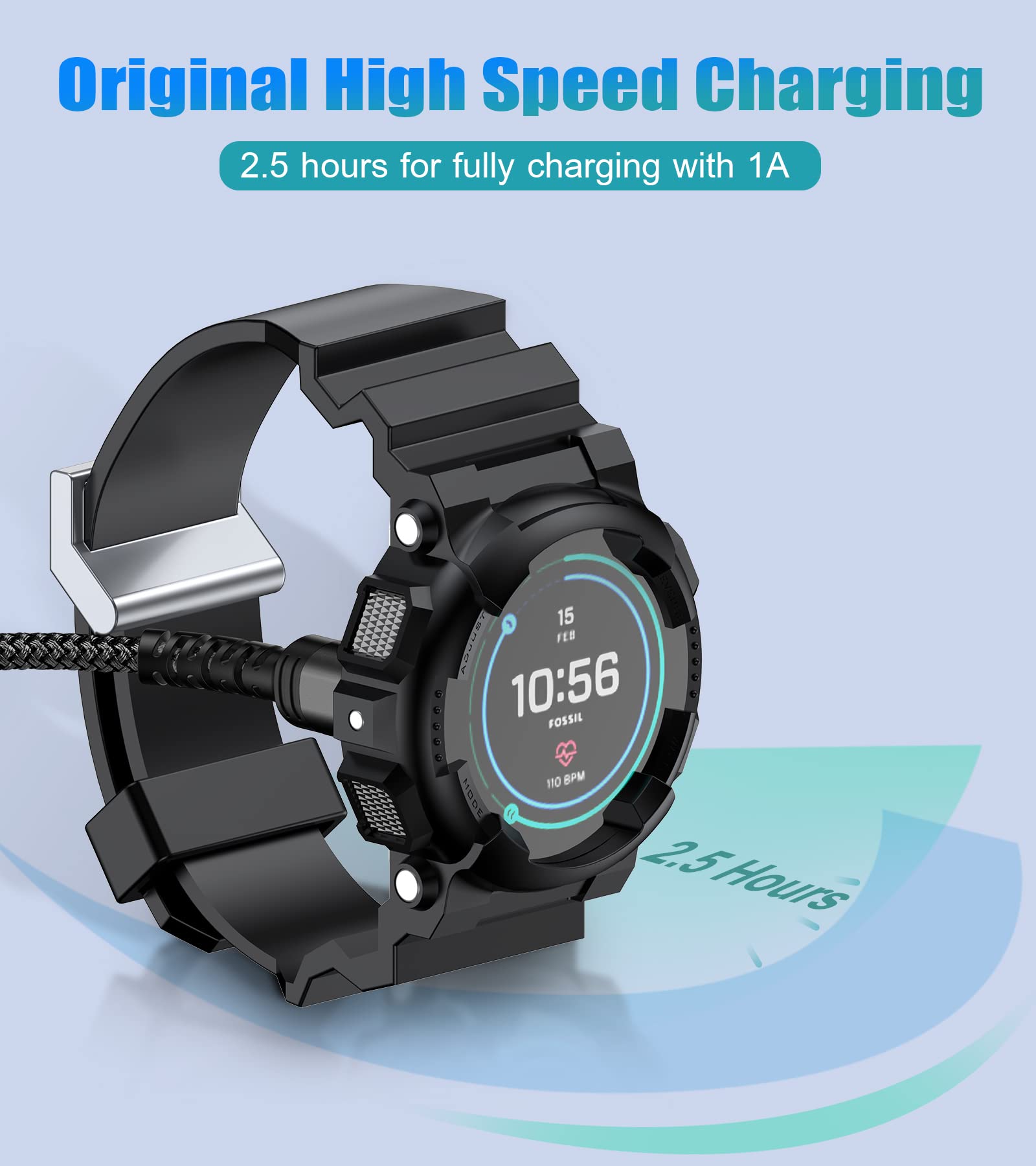 Garmin Watch Charging Cable 4Ft Compatible With Garmin Fenix 5 5S 5X 6 6S 6X Plus Pro 7 7S 7X, Forerunner 945 45 45S 245 Music,A