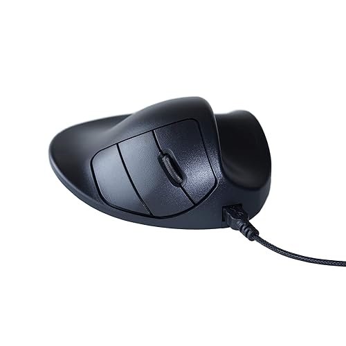 Hippus S2Wb Lc Wired Light Click Handshoe Mouse (Right Hand, Small, Black)