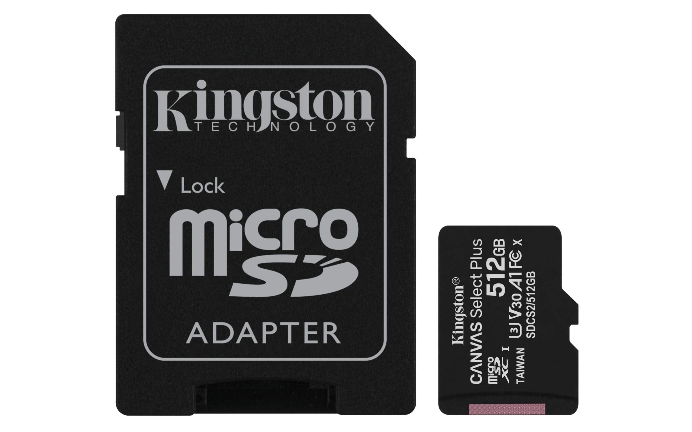 Kingston 512Gb Microsdxc Canvas Select Plus 100Mbs Read A1 Class Uhs I Memory Card + Adapter (Sdcs2512Gb)