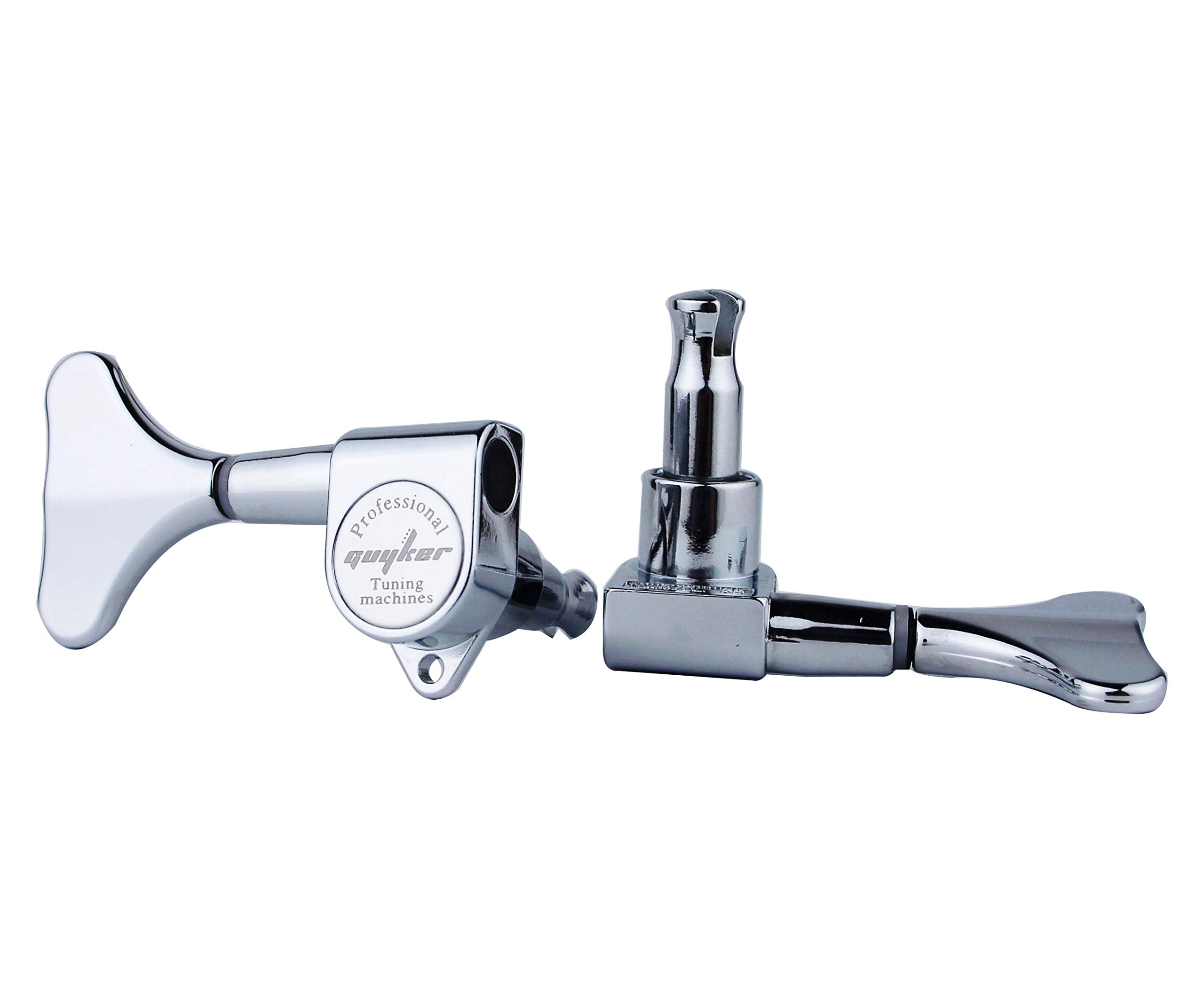 Guyker Guitar Bass Tuners (3R + 2L)   1:17 Ratio Headstock Sealed Tuning Key Pegs Machine Head Replacement For Electric Jazz Bas