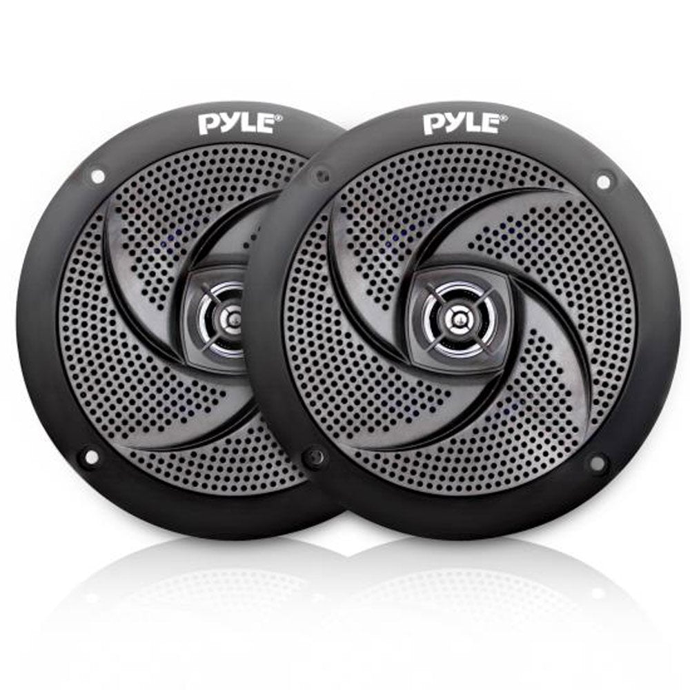 Pyle Low-Profile Waterproof Marine Speakers - 240W 6.5 Inch 2 Way 1 Pair Slim Style Waterproof and Weather Resistant Outdoor Aud