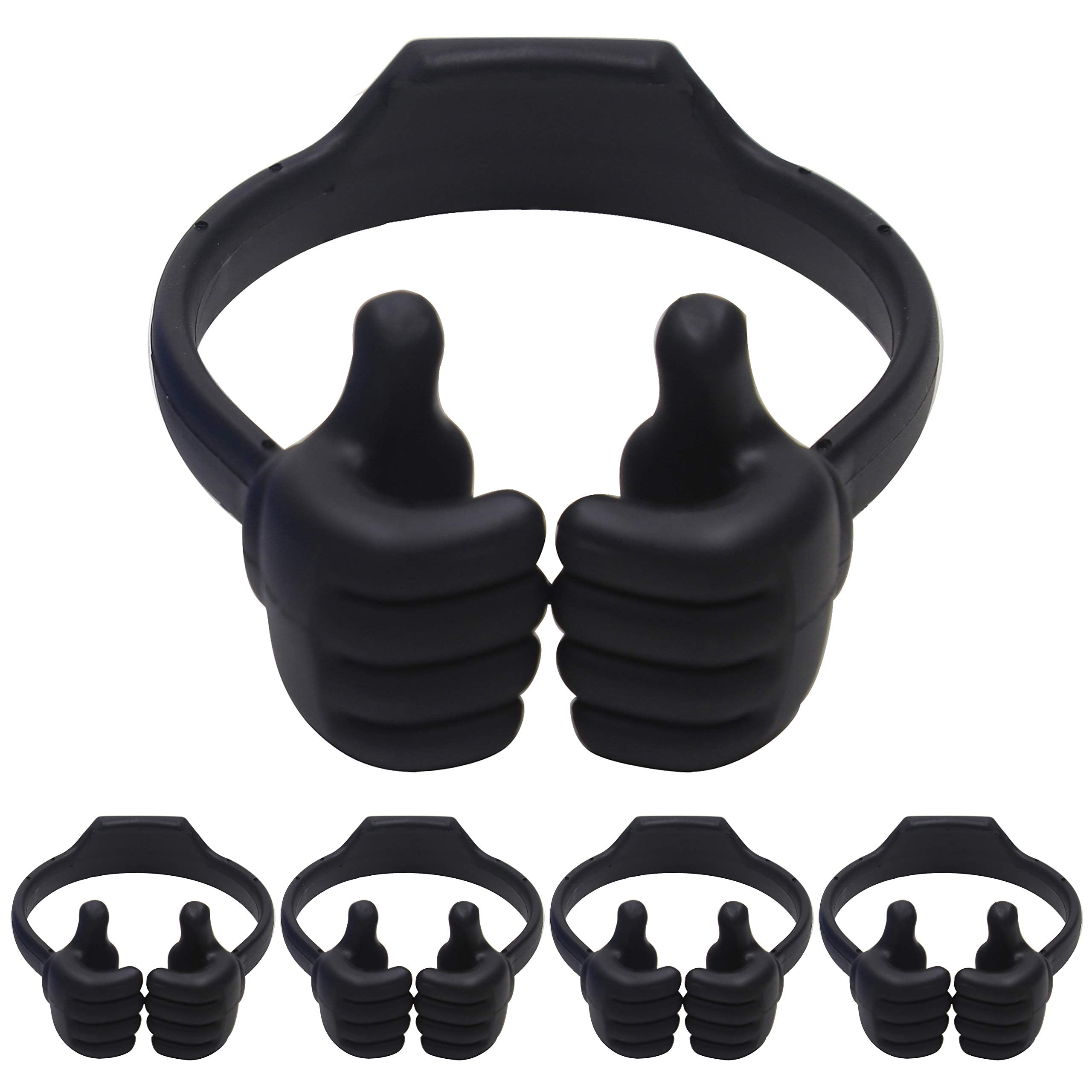 Honsky Cell Phone Tablet Stands (Pack Of 5) Thumbs-Up Cellphone Holder, Tablet Display Stand, Mobile Smartphone Mount Cradle For