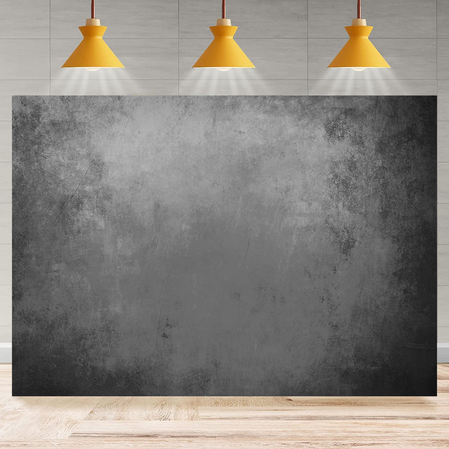 Jasree Vinyl 10X8Ft Vintage Abstract Grey Backdrop For Photography Blue Backdrop Gradual Change Gray Cement Wall Background Kids
