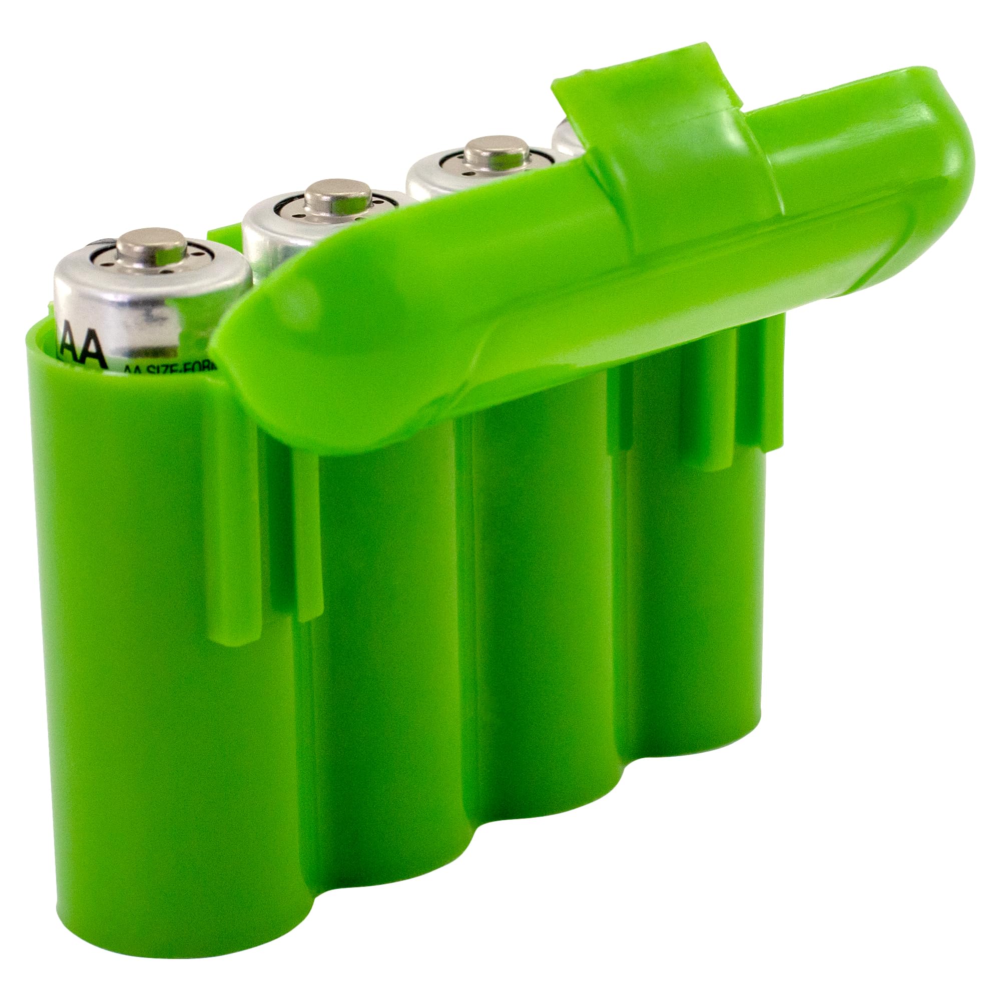 Ebc Battery 4 Aa Aaa Batteries Holder Plastic Storage Cases, Green (2 Pack)
