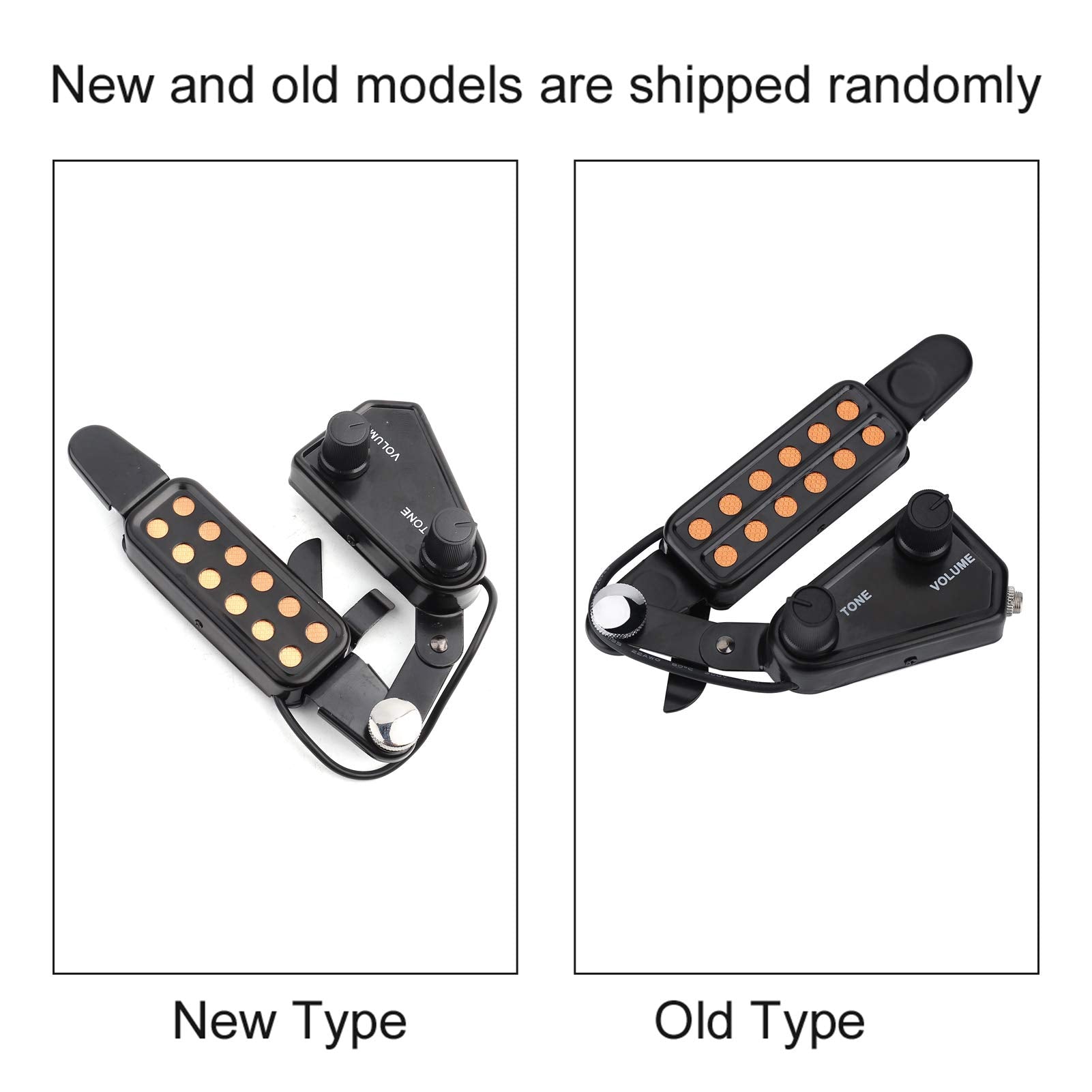 12 Sound Hole Guitar Pickup,Magnetic Pickup Transducer With Volume Tone Tuner Kit For Acoustic Guitar