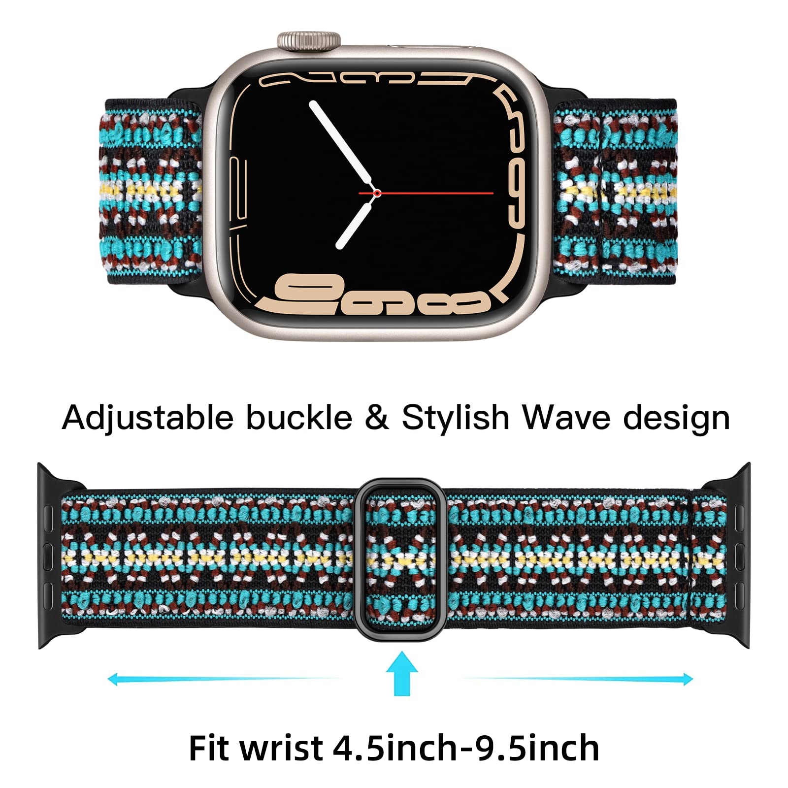 Lerobo Compatible With Apple Watch Band 44Mm 45Mm 46Mm 49Mm Ultra 2 Band For Men Soft Adjustable Nylon Band For Apple Iwatch Ban