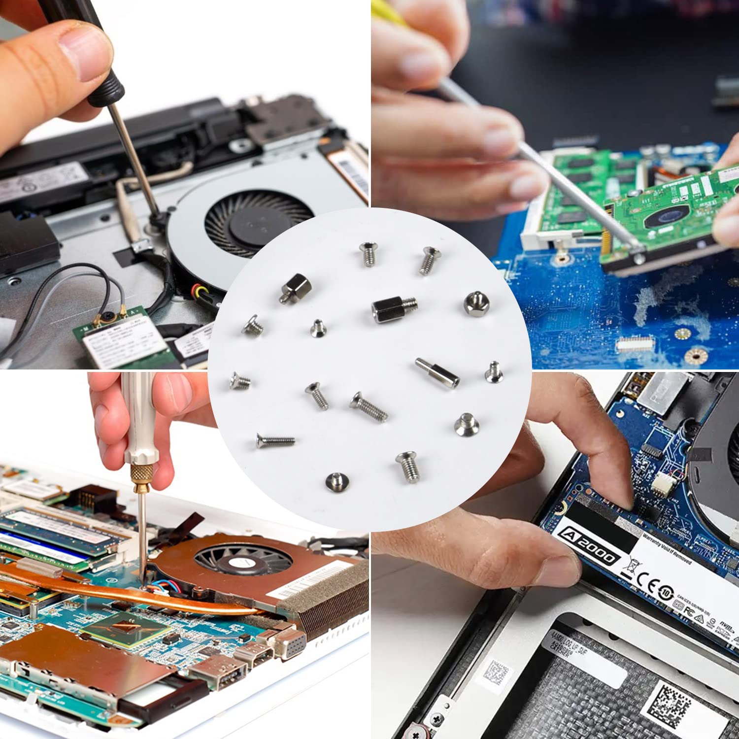 500Pcs M.2 Ssd Screw Kit, M.2 Standoff And Screw Kit For Asus Gigabyte Msi Asrock Motherboards, M.2 M2.5 M3 Ssd Mounting Screws