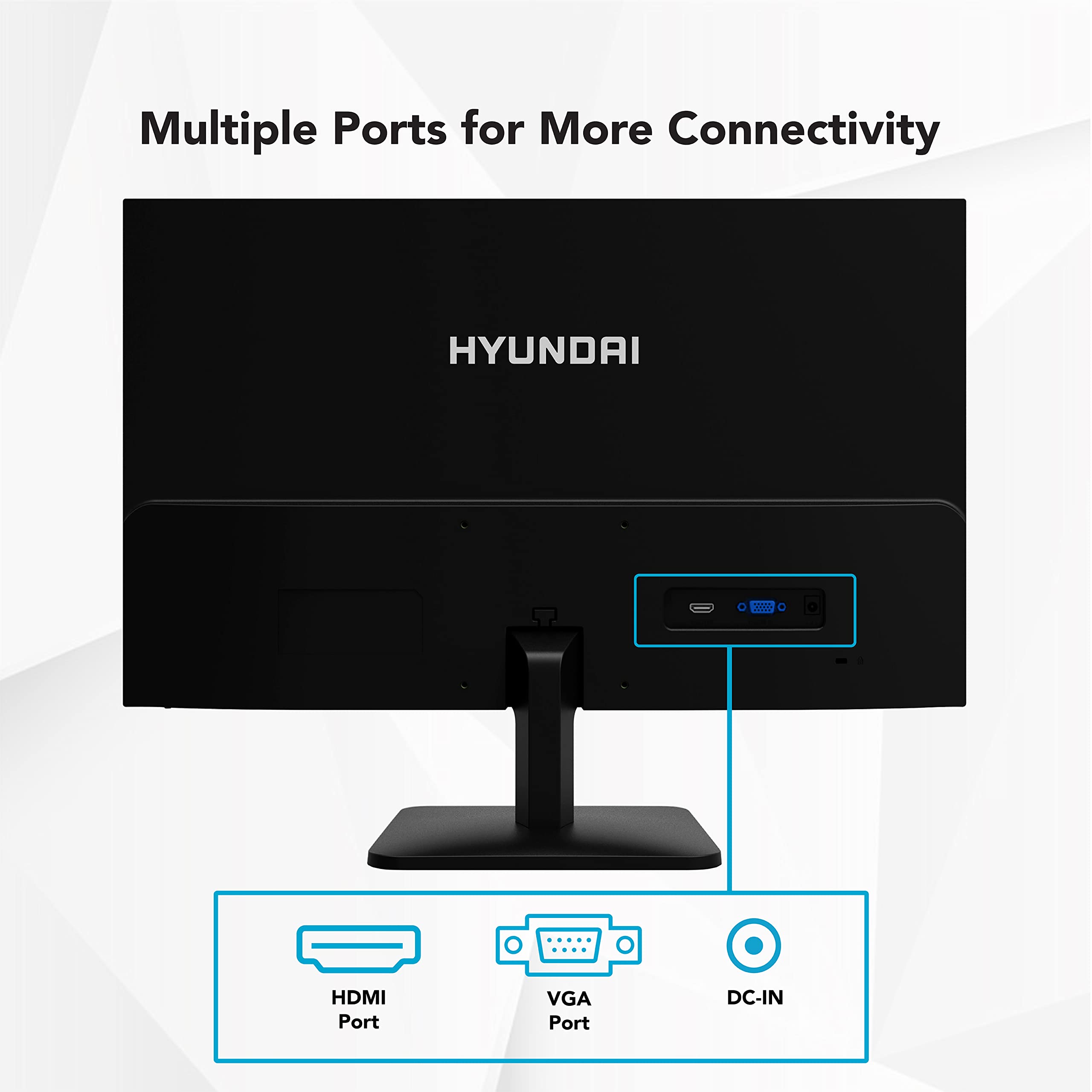 Hyundai 24 Inch Monitor, Professional Thin 75Hz, 1080P Full Hd (1920X1080) Led, Hdmi Pc Monitor, Vga Cables Included Vesa Mounta