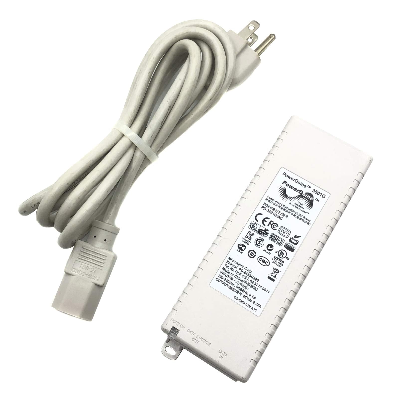 Microsemi   Pd 3501G/Ac 1 Port Poe Midspan, 10/100/1000Baset, Ac Input