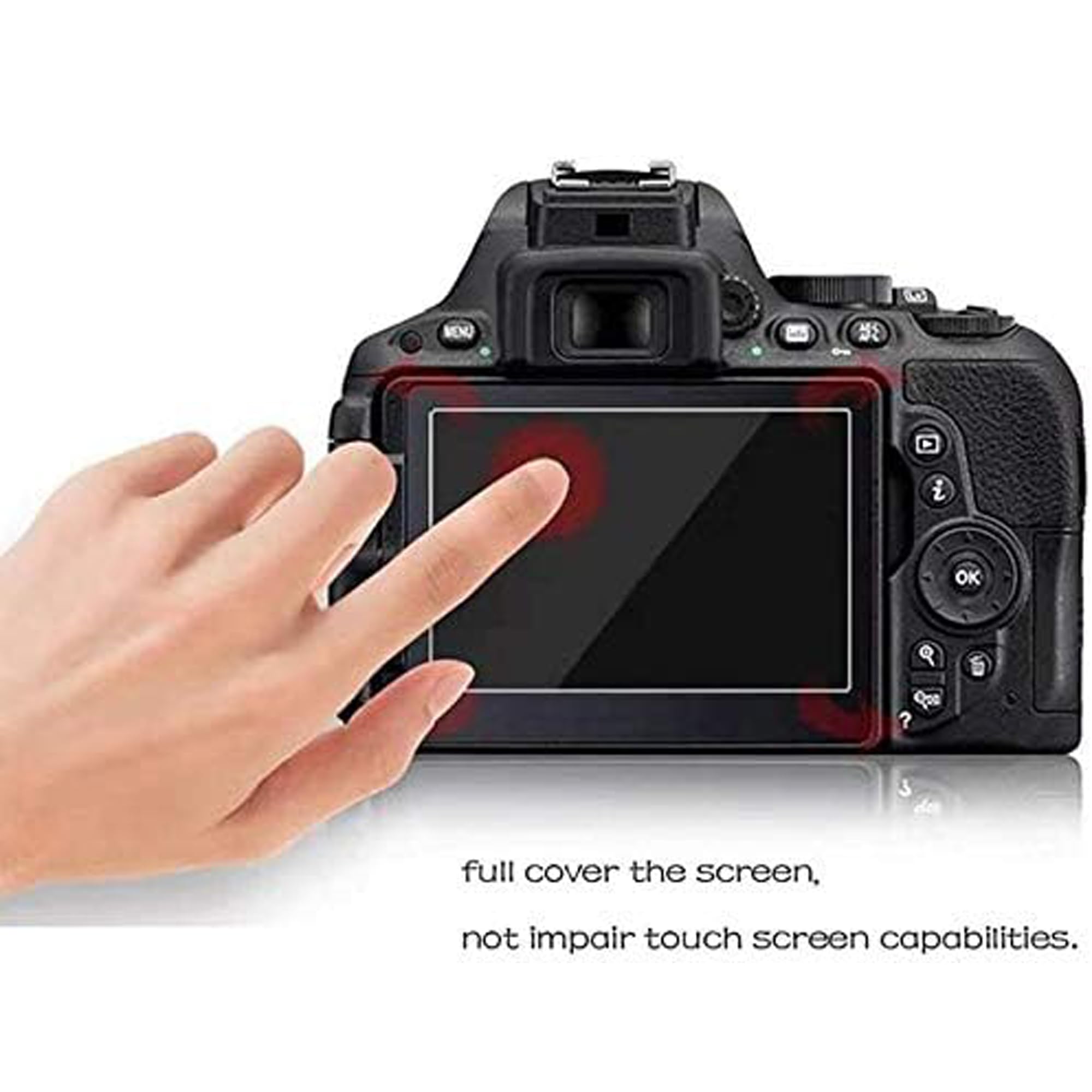 Pctc Screen Protector For Eos R5 Top Appliable For Canon R5 / R5 C Full Frame Mirrorless Camera (2+2Pack), 0.3Mm 9H Hardness Tem