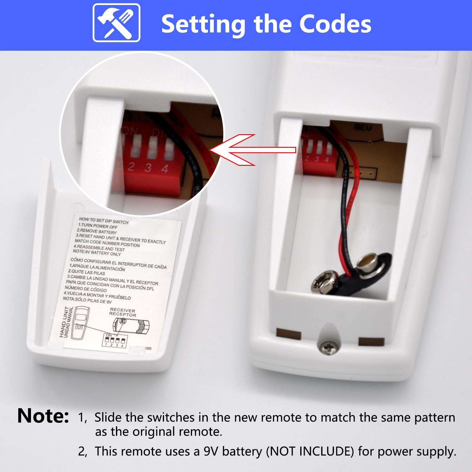 Yunbei Ceiling Fan Remote Control Replacement For Hampton Bay Hunter With Wall Mount, For L3H2010Fanhd Uc7078T Chq7078T Chq8Bt70