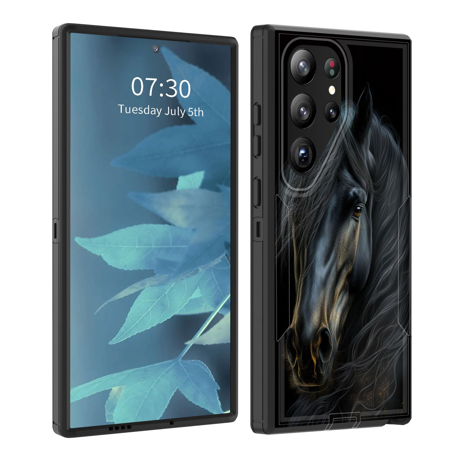 Bfukvou For Galaxy S25 Ultra Case, Dust-Proof Port Cover, Full Body Silicone Rubber Covered, Non-Slip Drop-Proof Phone Case For 