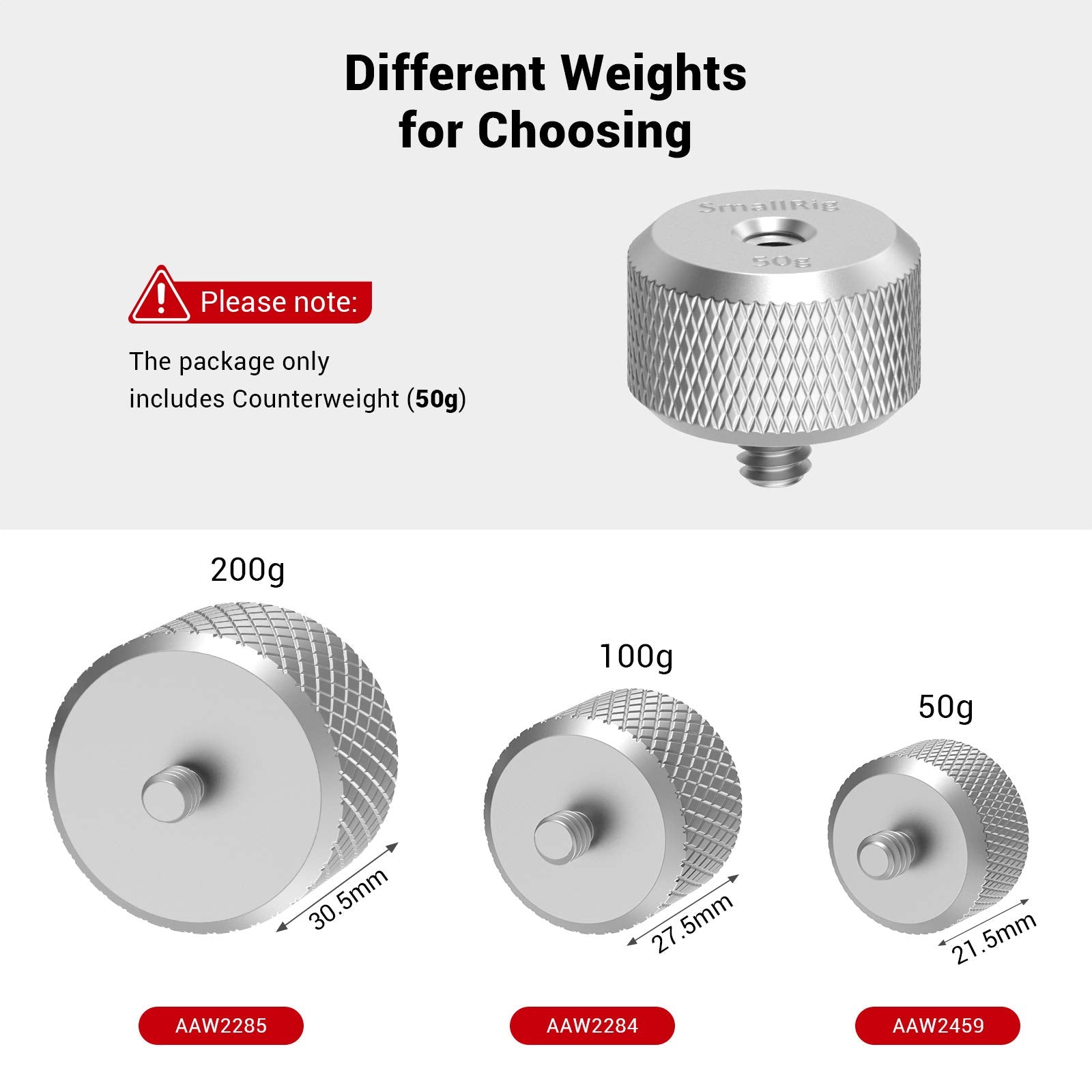 Smallrig Counterweight Kit Compatible With Dji Rs2/Rsc2/Rs 3/Rs 3 Pro And For Zhiyun Crane 2S/3S/Weebill S And For Moza Air 2/Ai