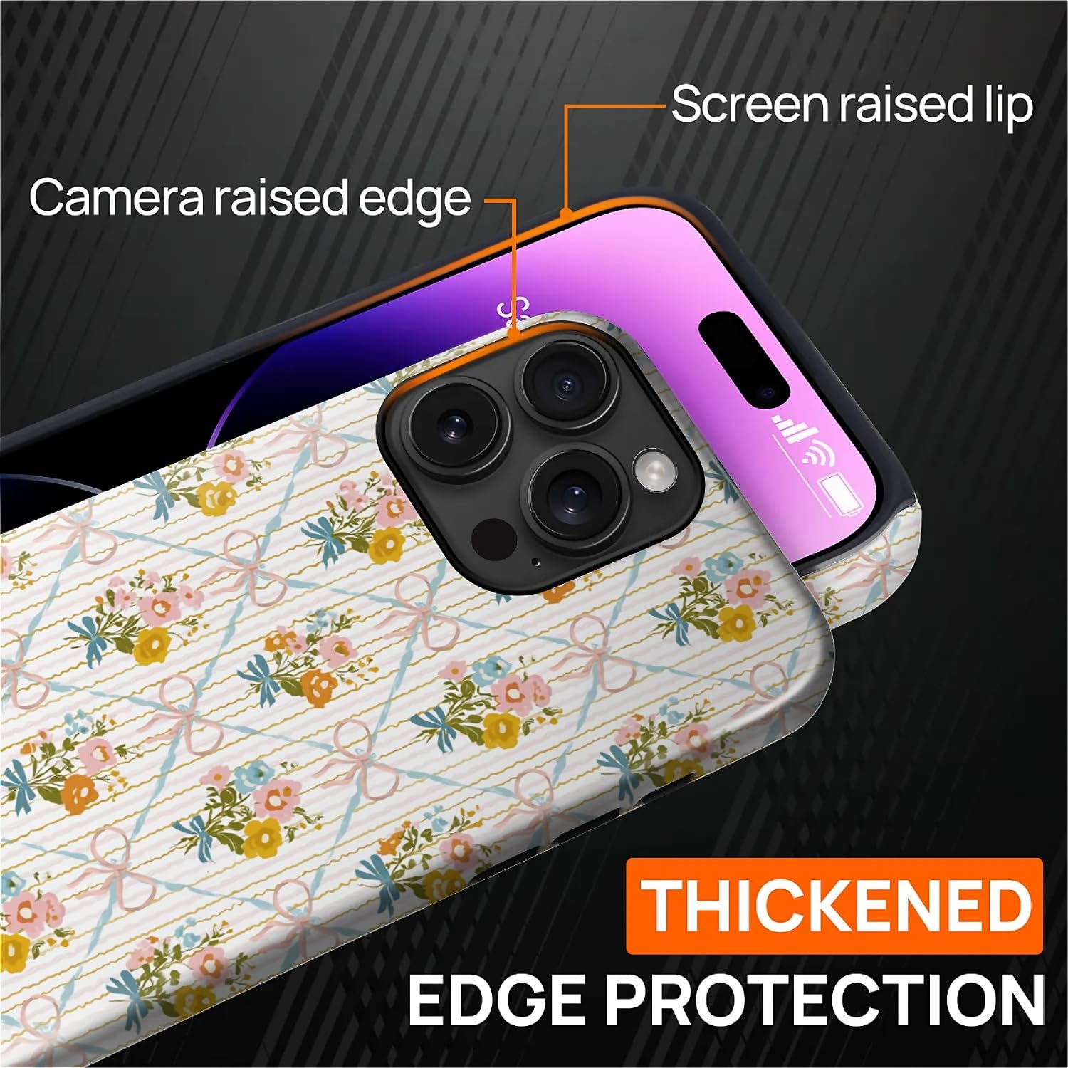 Ilikediy For Iphone 15 Pro Case [Compatible With Magsafe] Pattern Design Case For Women Girls Hybrid 2 Layer Hard Shell Silicone