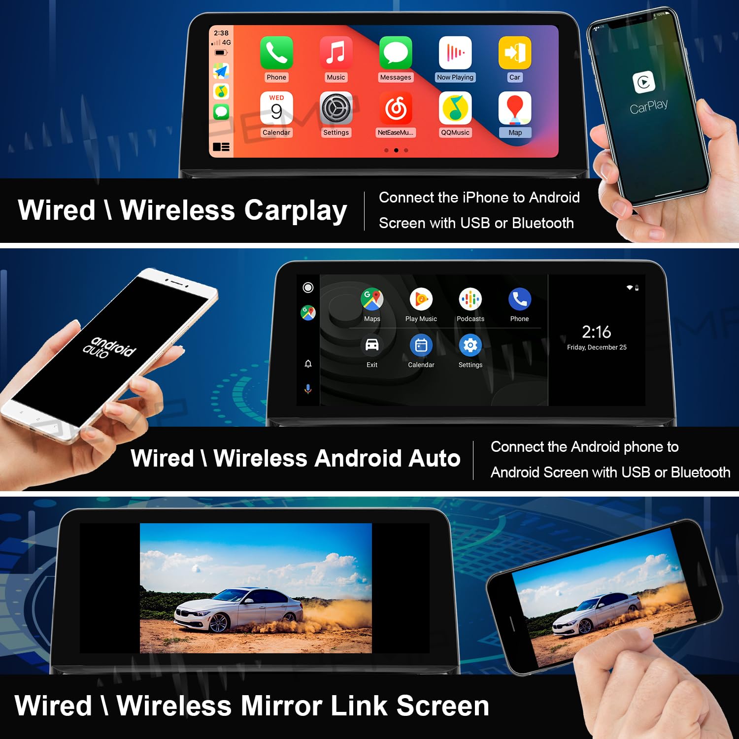 Pemp For Bmw X1 F48 Nbt Linux Wired And Wireless Carplay Retrofit Android Auto,1920 X 720 Display Mirror Link Car Radio Bluetoot