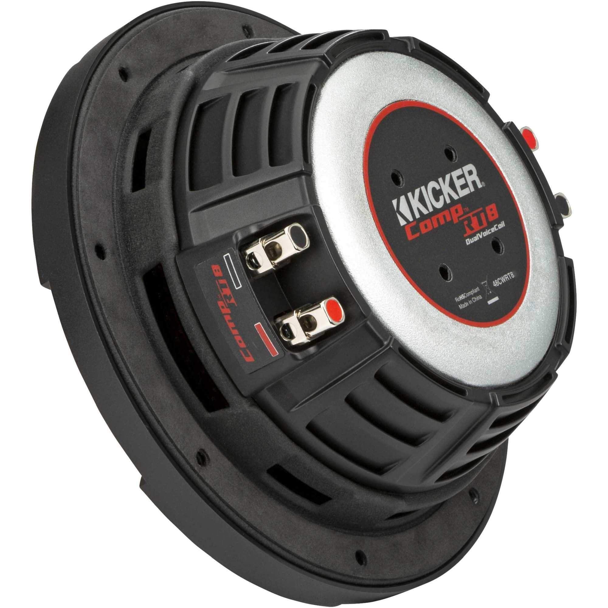 Kicker 48Cwrt84 Comprt 8'' Subwoofer, Dvc, 4 Ohm