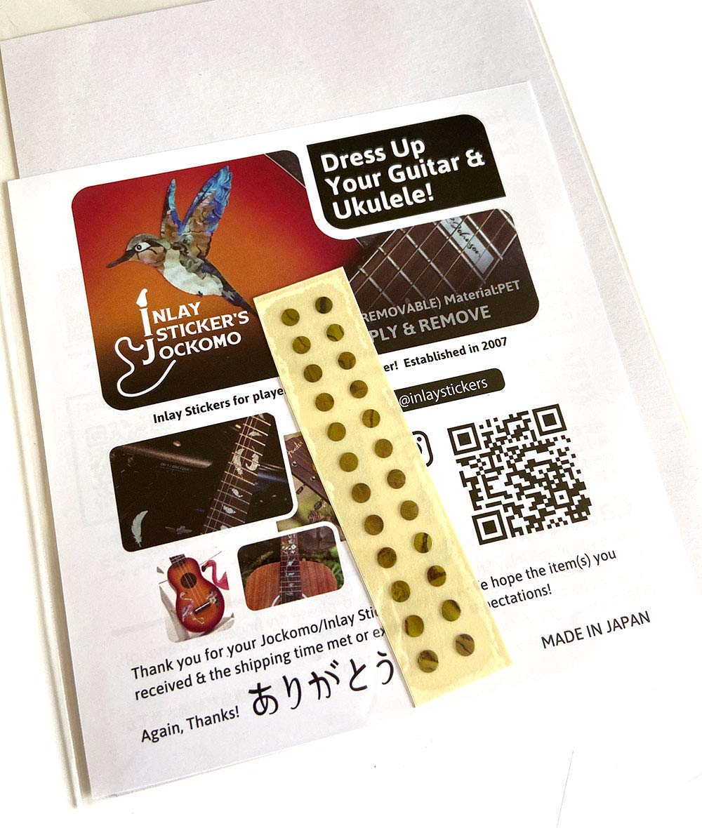 Inlay Sticker Fret Markers For Guitars & Bass   1/8'' Small Side Marker Dots   Ocher