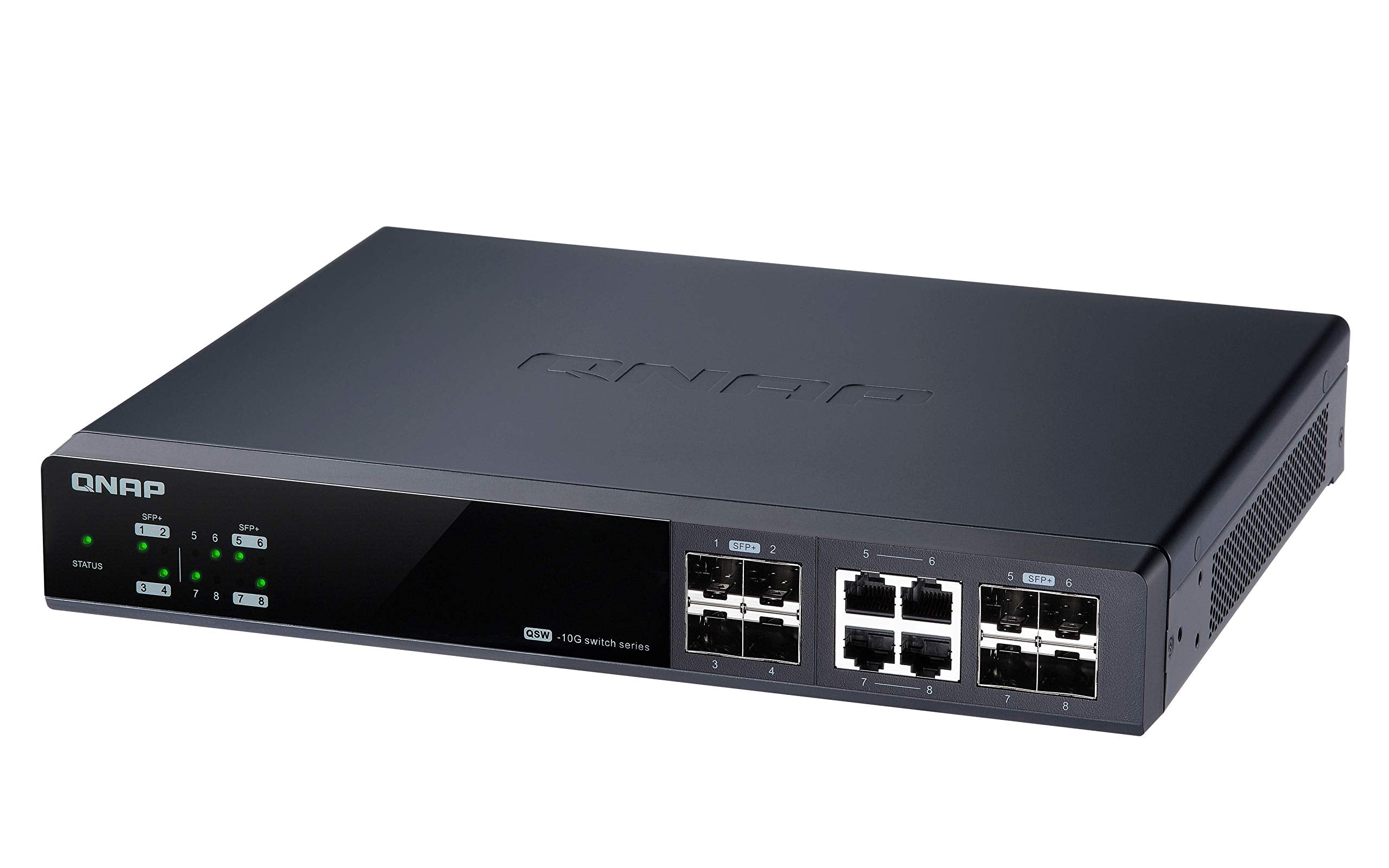 Qnap Qsw M804 4C 10Gbe Managed Switch, With 4 Port 10Gbe Sfp+/Rj45 Combo And 4 Port 10Gbe Sfp+ Gigabit