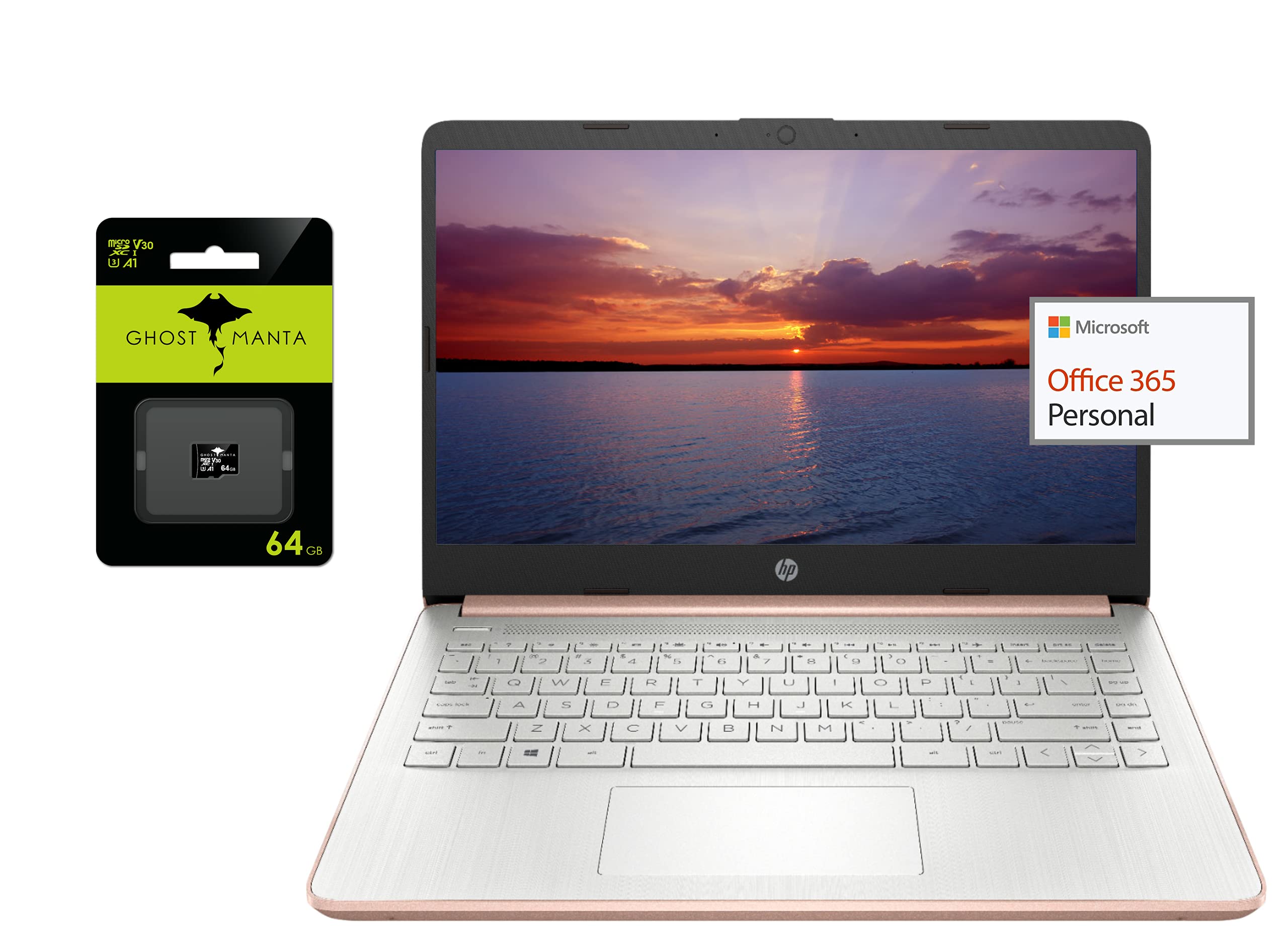 Hp 2021 14In Ultra Light Laptop, Intel N4020 Processor(Up To 2.8Ghz), 4Gb Ram, 128Gb Storage, 1 Yr Office365, Webcam, Hdmi, Wifi