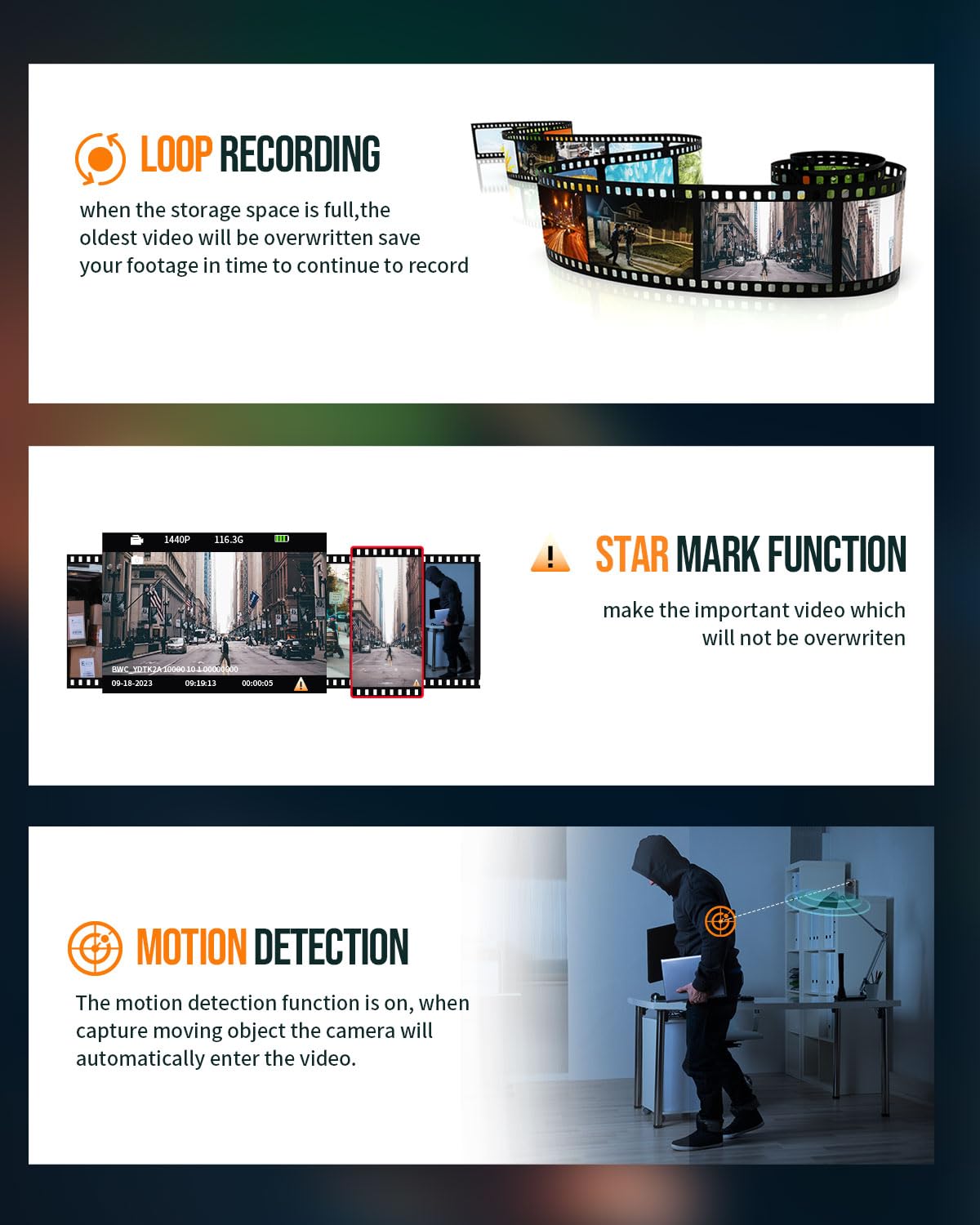 Yulongdt 1440P Body Cam, 128Gb Body Cameras With Audio And Video Recording, Wearable Body Camera For Police, Personal, Infrared