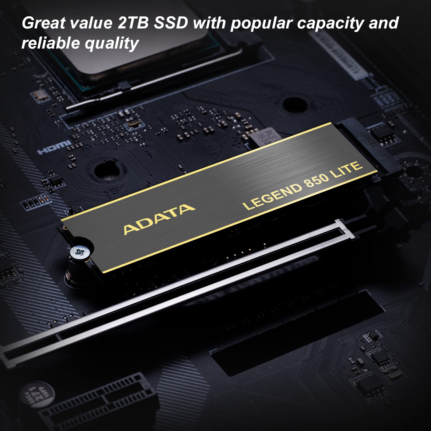 Adata 1Tb Ssd Legend 850 Lite, Nvme Pcie Gen4 X 4 M.2 2280 Internal Solid State Drive, Speed Up To 5,000Mb/S, Storage For Gaming