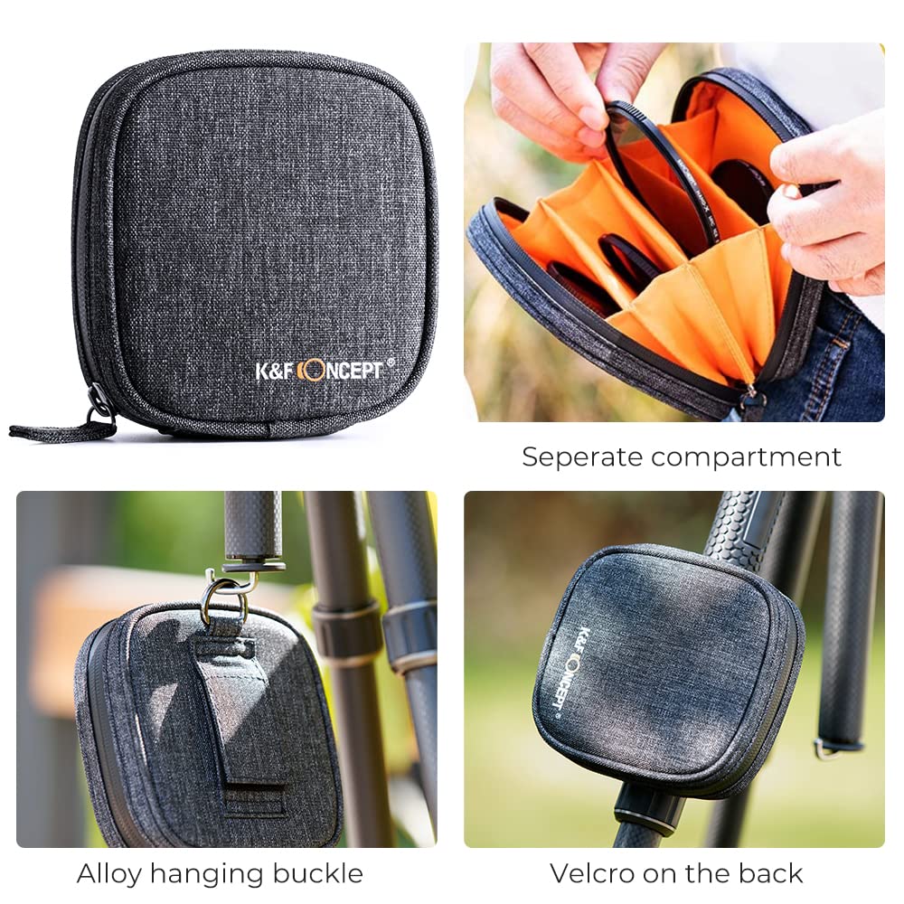 K&F Concept 82Mm Fixed Nd4 Nd8 Nd64 Nd1000 Lens Filters Kit Optical Glass Neutral Density Lens Filter With 28 Multi Coated (Nano