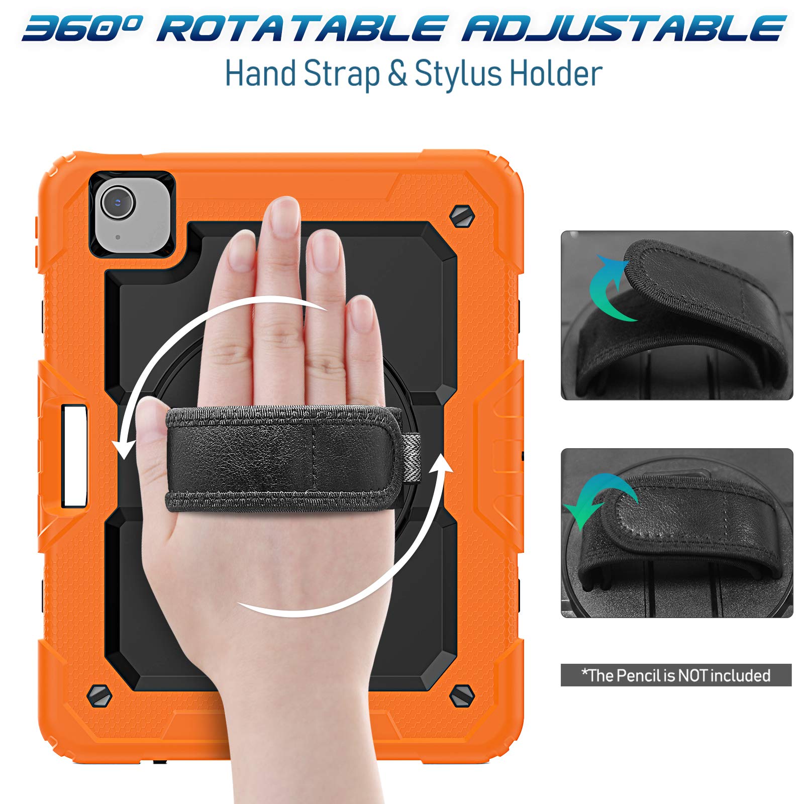 Timecity Case For Ipad Air 5 2022 /For Ipad Air 4 With Pencil Holder, Case For Ipad Air 5Th/4Th Generation [Supports Pencil 2Nd