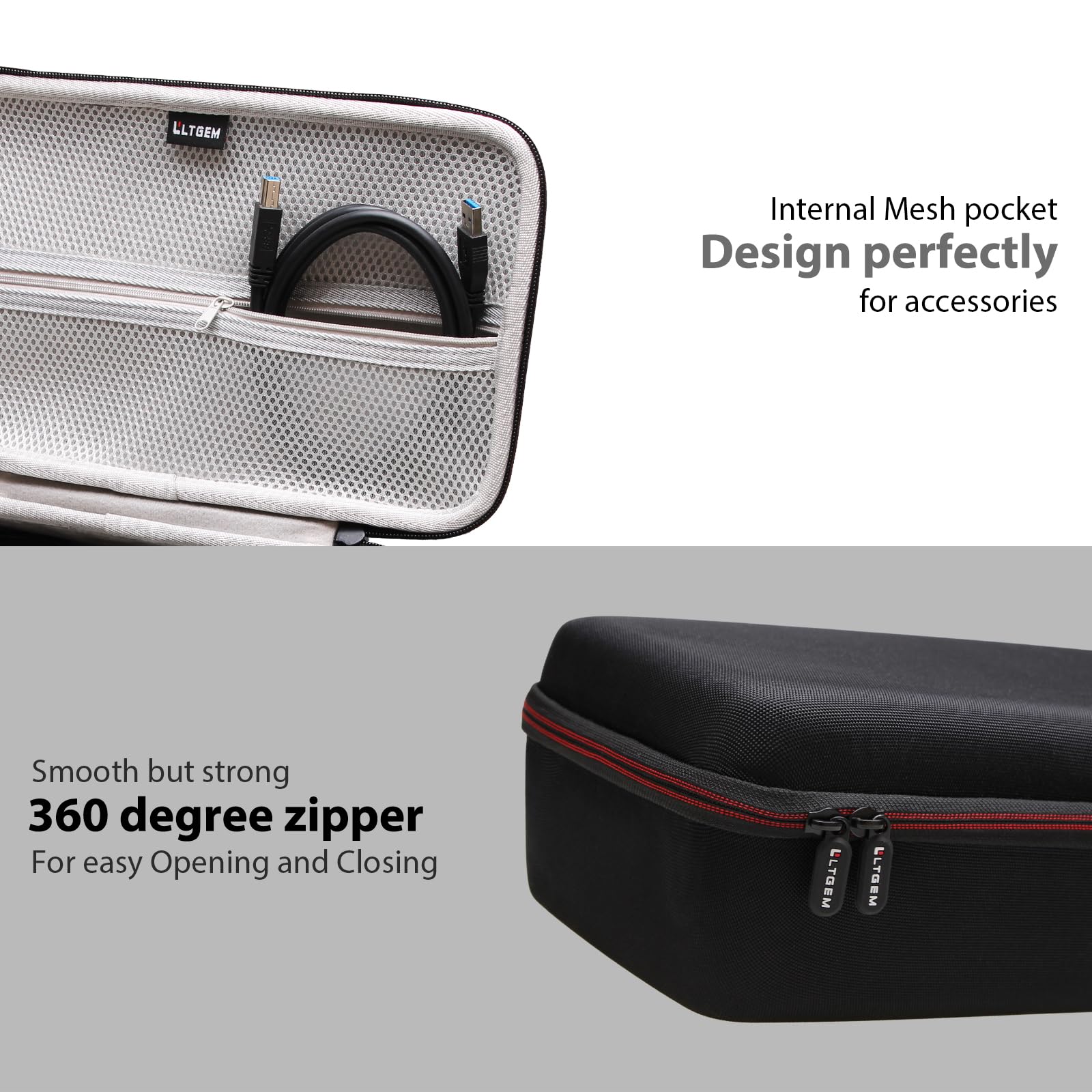 Ltgem Case Compatible With Scansnap Ix1300 Photo & Receipt Scanner Or Doxie Pro Dx400 Compact Scanner, Duplex Scanner Case, Blac