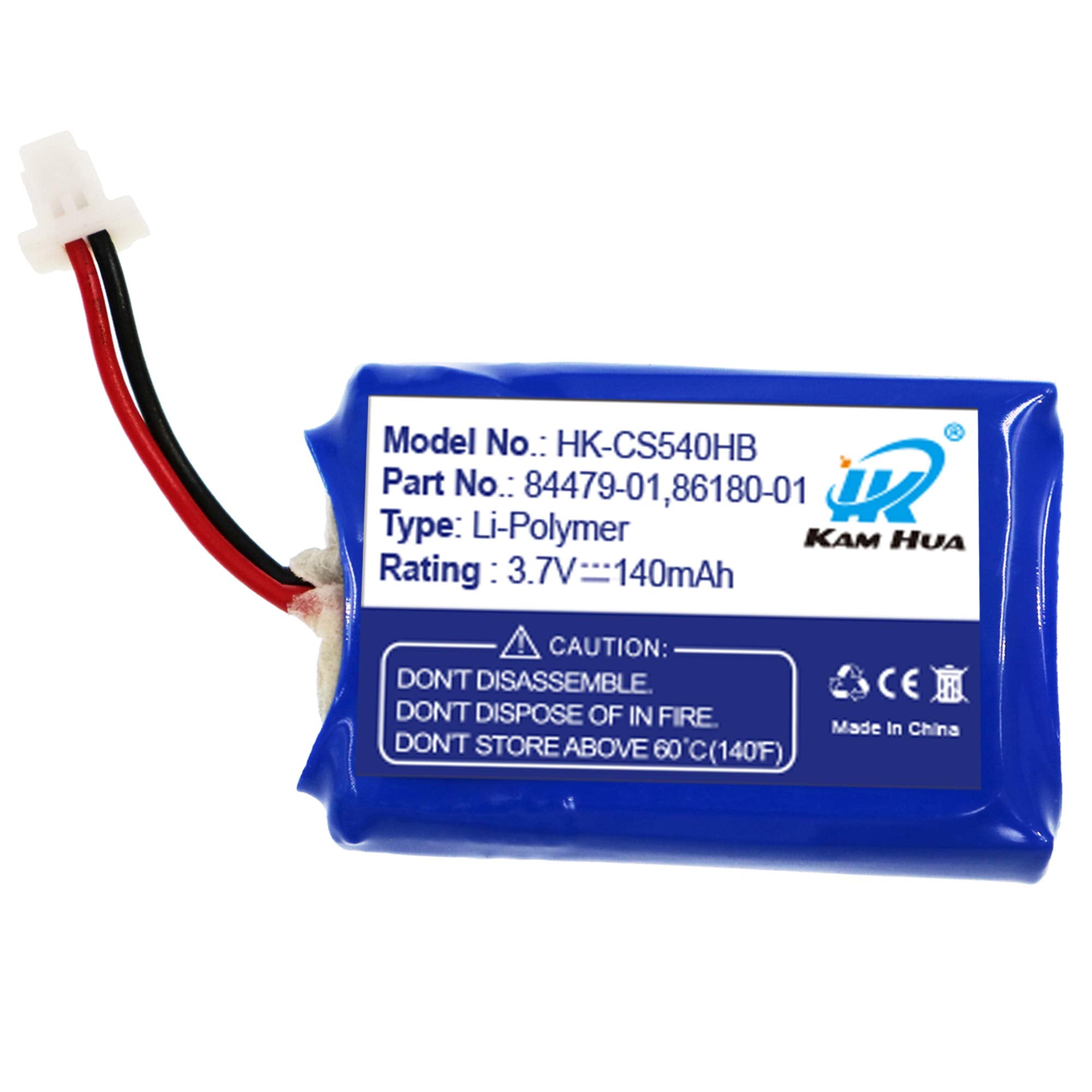 Kh Kam Hua Cs540, C054 Battery Replacement, 84479 01, 86180 01 Battery For Plantronics Cs540, C054 Headset,