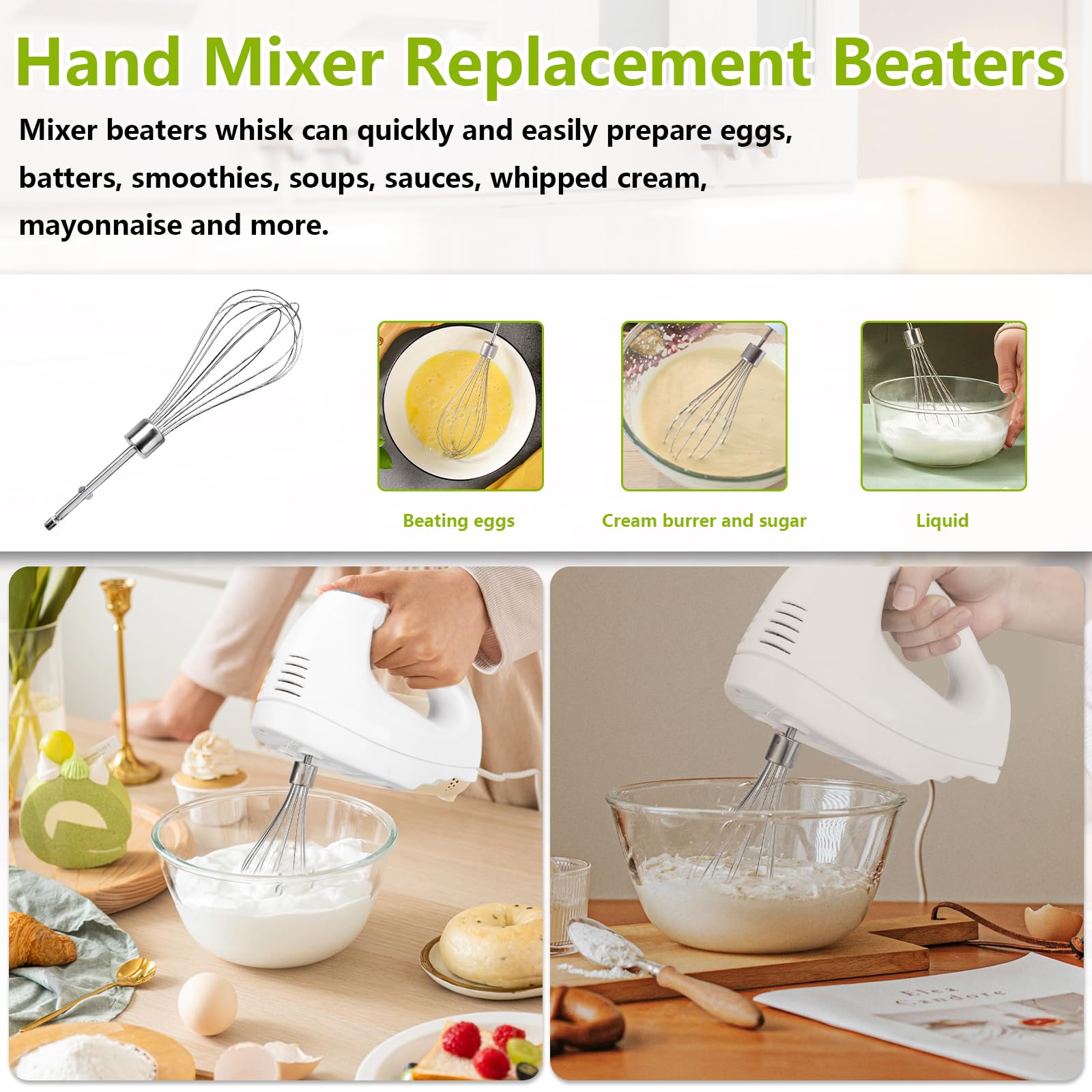 Hand Mixer Beaters Blender Replacement With Hand Mixers Whisk For Hamilton Beach Hand Mixers 62682Rz 62692 62695V 64699 Hand Mix