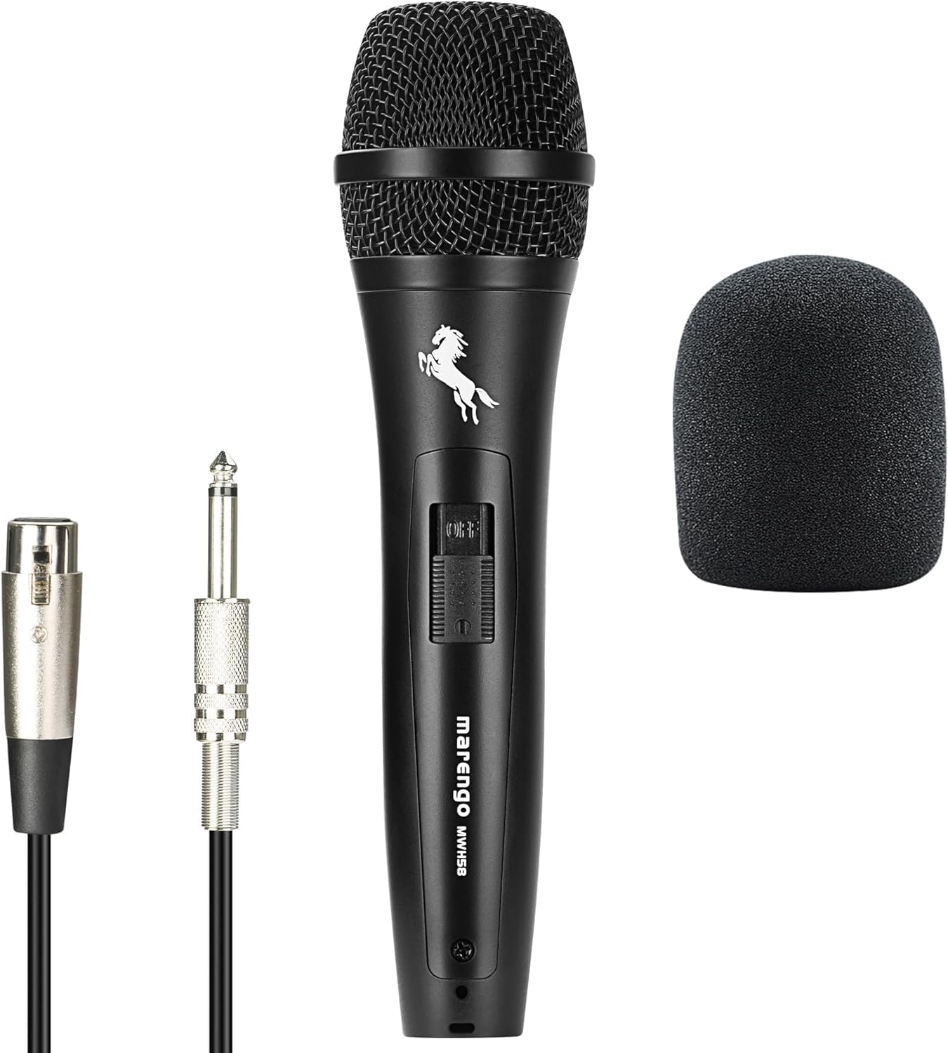 Marengo Dynamic Vocal Microphone For Karaoke Speaker,Wired Handheld Mic With On And Off Switch And 13Ft Detachable Cable