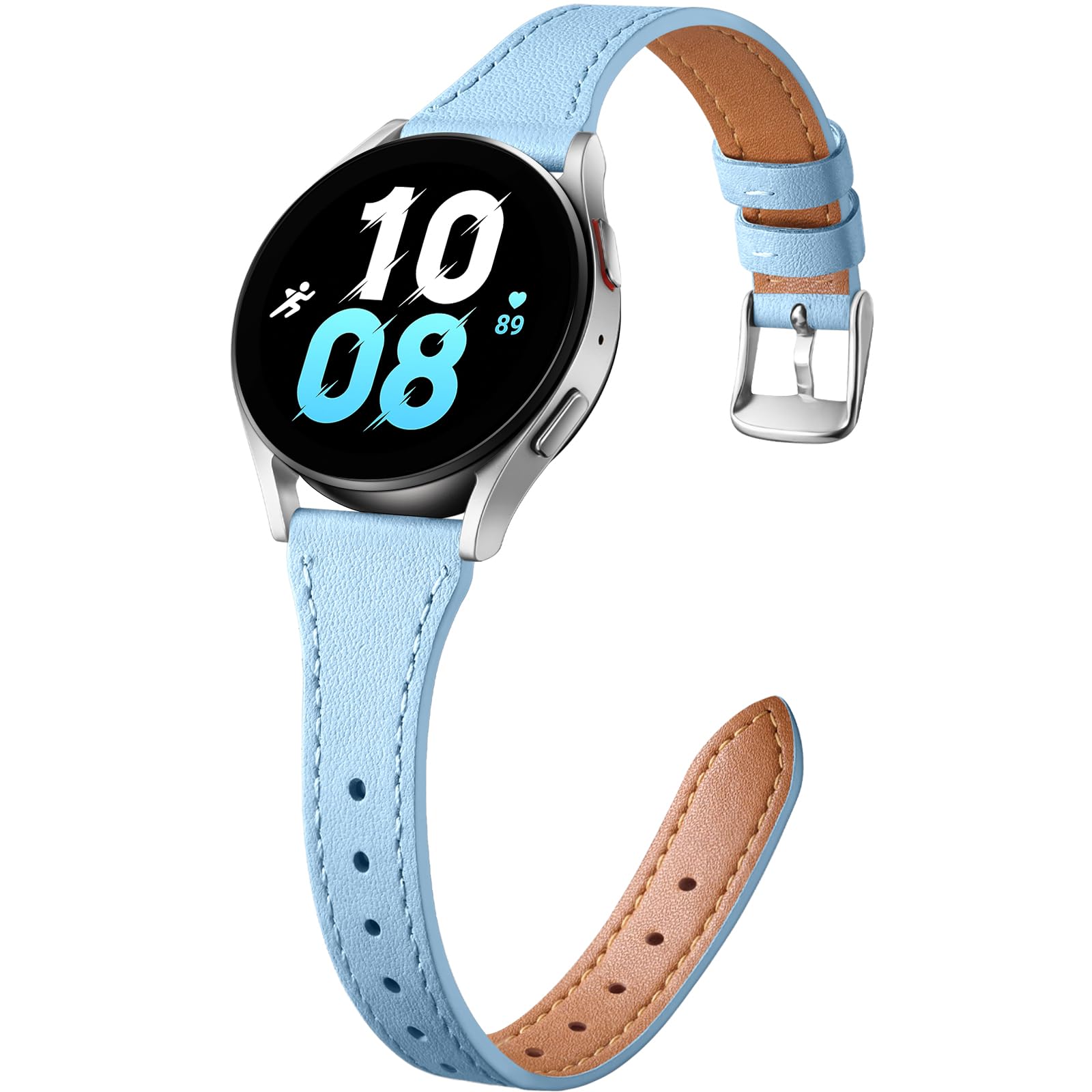 Geak Slim Leather Bands Compatible With Samsung Galaxy Watch 7 Band 40Mm 44Mm/Watch 6 5 4 40Mm 44Mm/Watch 4 Classic 42Mm 46Mm, G