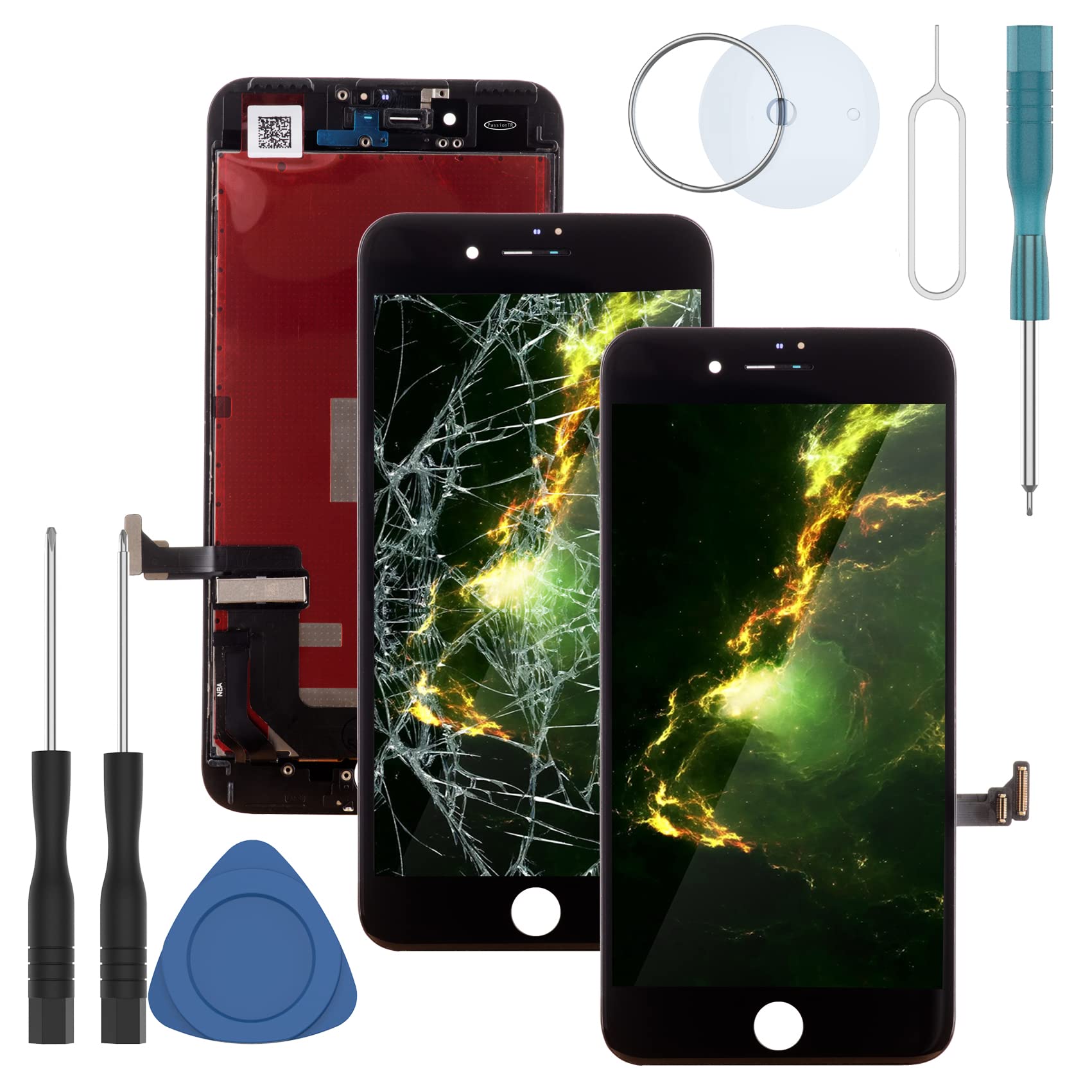 Ztr For Iphone 8 Plus 5.5 Inch Lcd Display Digitizer Touch Screen Replacement Full Complete Assembly Frame With 3D Touch Repair