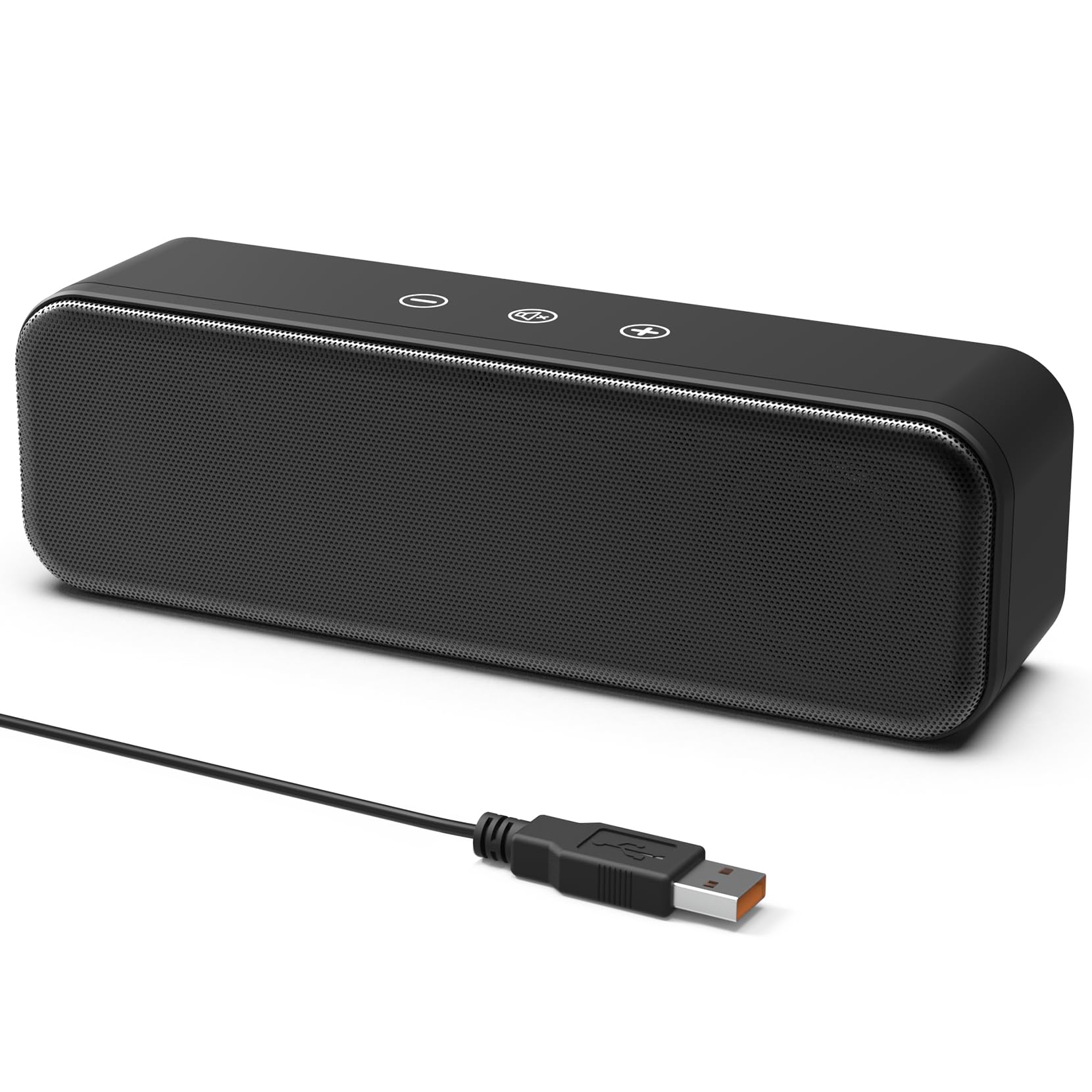 [Upgraded] Usb Computer Speakers For Desktop Pc, Laptop | Plug N Play | Small Soundbar With Crystal Clear Sound, Loud Volume, De