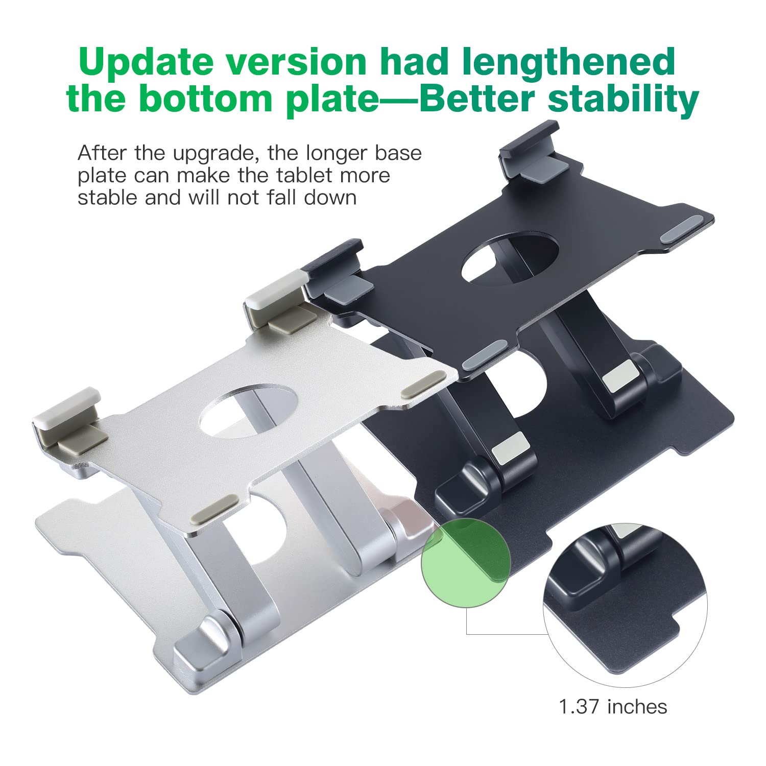 Kabcon Tablet Stand,Adjustable Drawing Tablet Holder Eye Level Aluminum Solid Tablet Stand Holder For Desk Portable Monitor, Sta