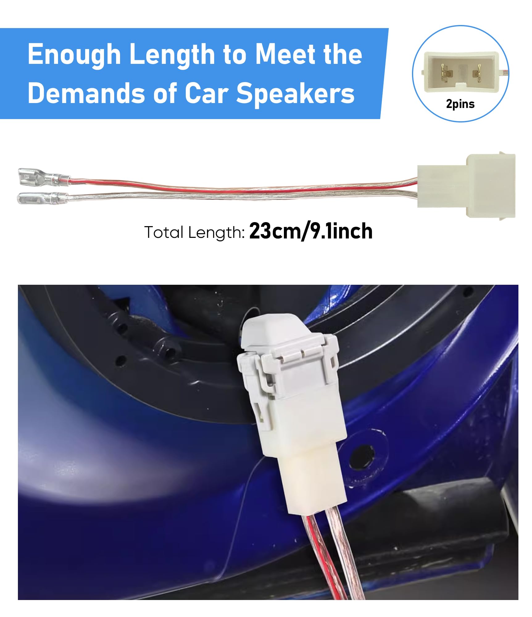 Car Front Rear Door Speaker Wiring Harness Connector Plug Replacement For Honda 1986 2019 Civic Accord Odyssey,Acura 1986 2010 I