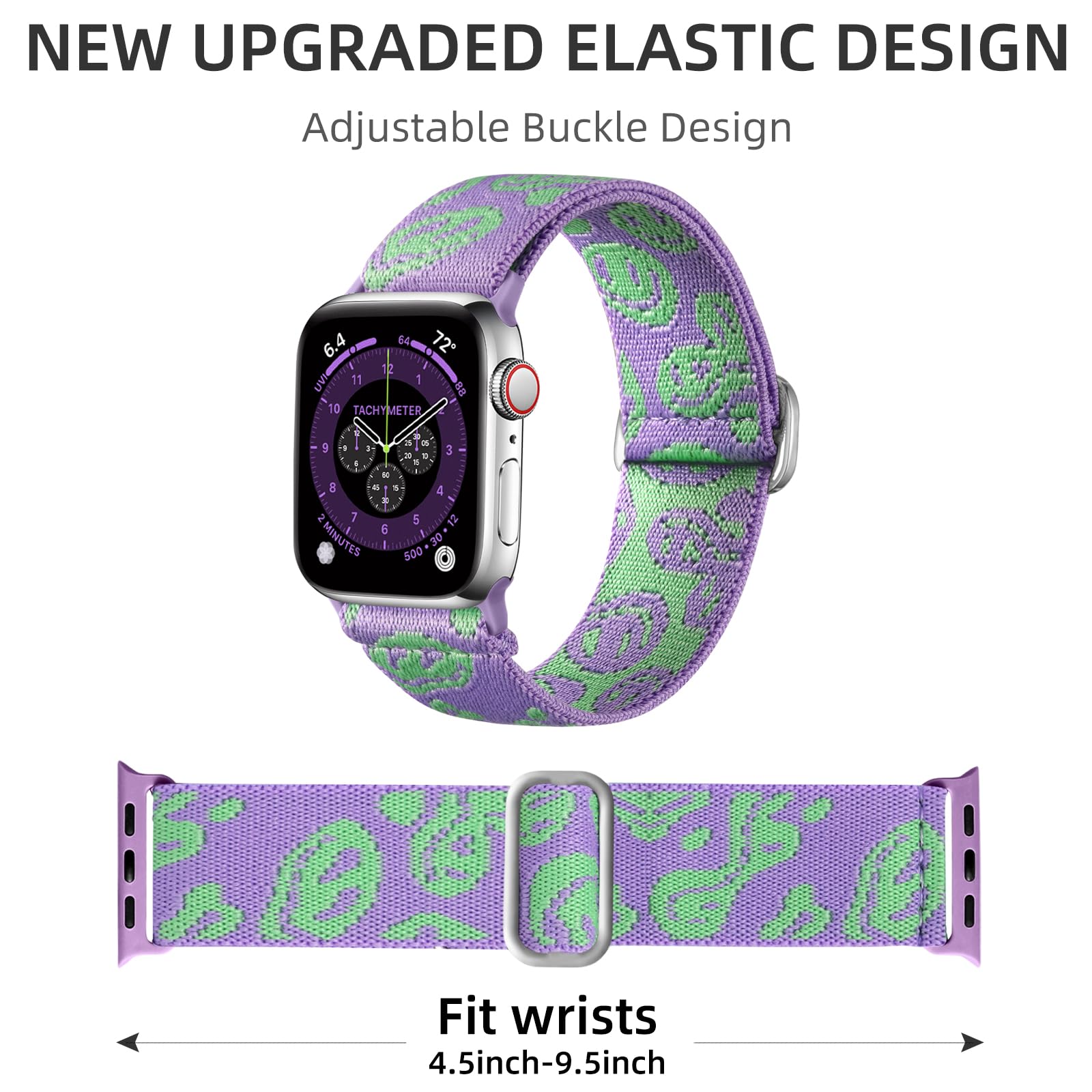 Daqin 3 Pack Stretchy Nylon Solo Loop Band Compatible With Apple Watch Band 38Mm 40Mm 41Mm 42Mm 44Mm 45Mm 49Mm, Soft Nylon Elast