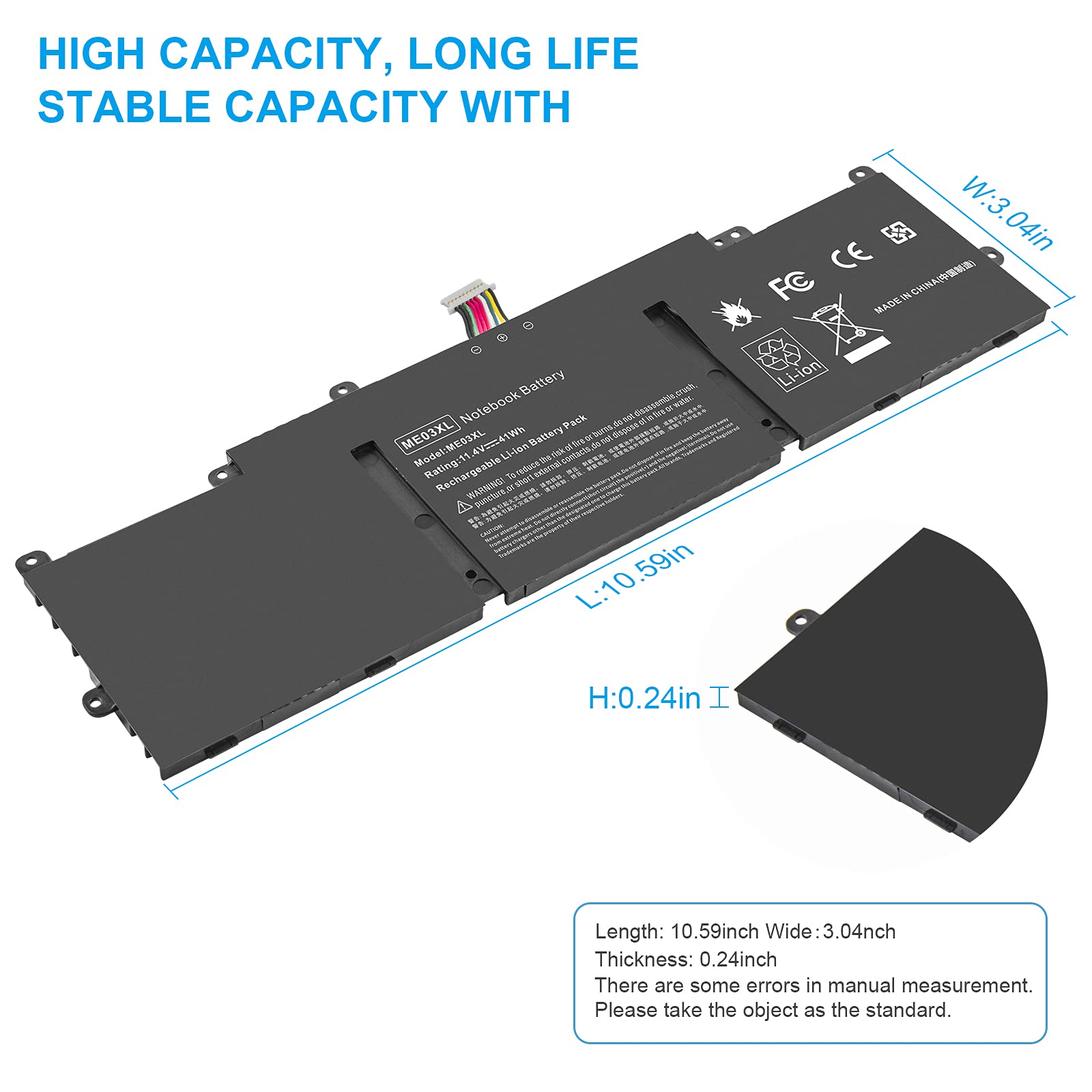 Fancy Buying ME03XL Laptop Battery for HP Stream 11-D 13-C Series 11-d010nr 13-c010nr