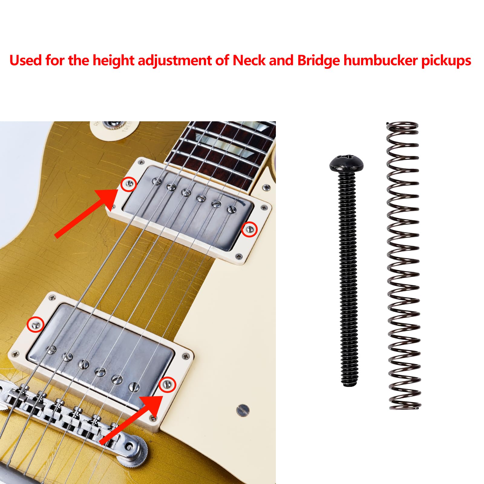Banworks Usa/Imperial Thread Guitar Humbucker Pickup Screws Vintage Phillips-Head Humbucker Pickup Height Screws With Springs Fo