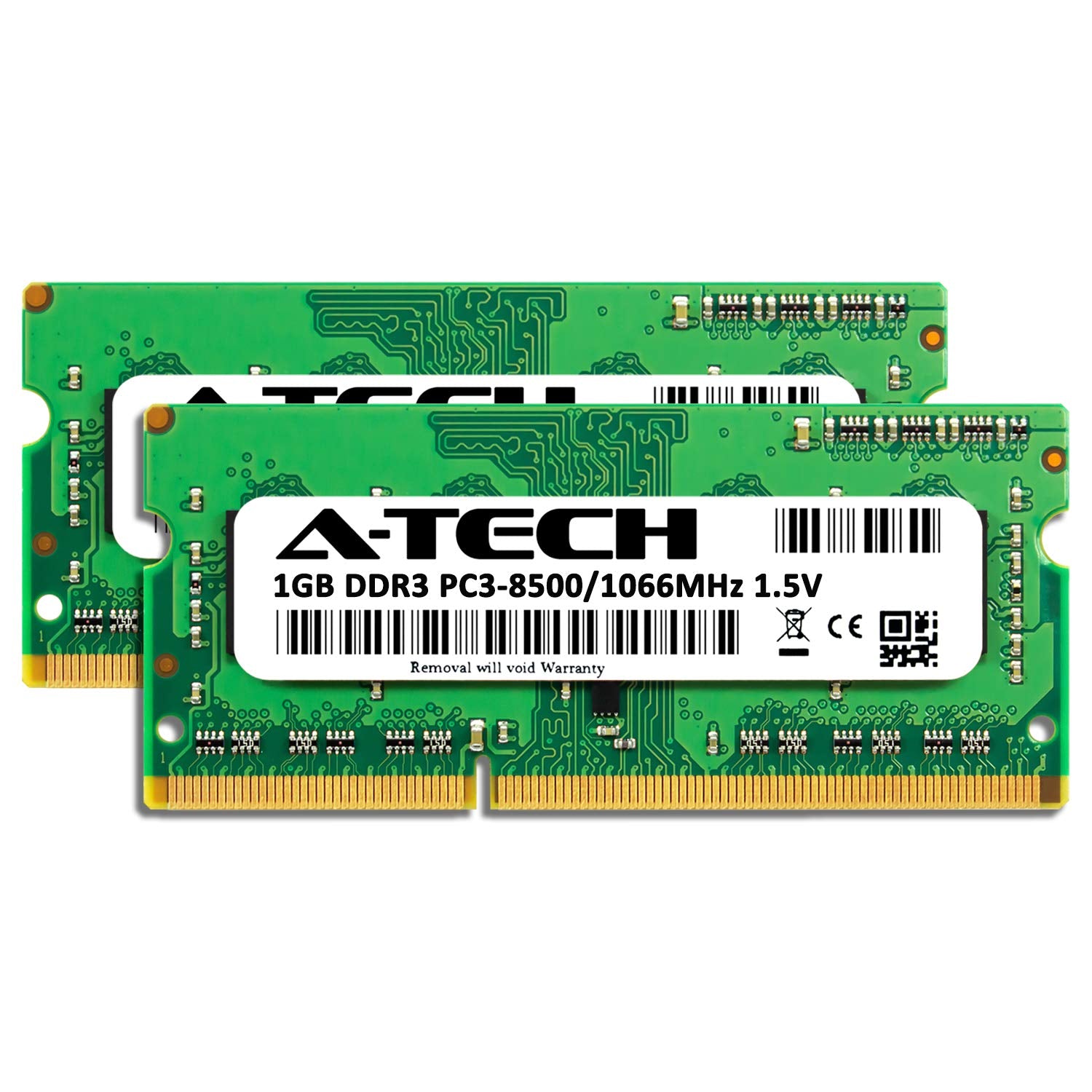 A Tech 2Gb (2X1Gb) Ddr3 1066Mhz Pc3 8500 Cl7 Sodimm 1.5V 204 Pin Non Ecc So Dimm Laptop, Notebook Ram Memory Modules