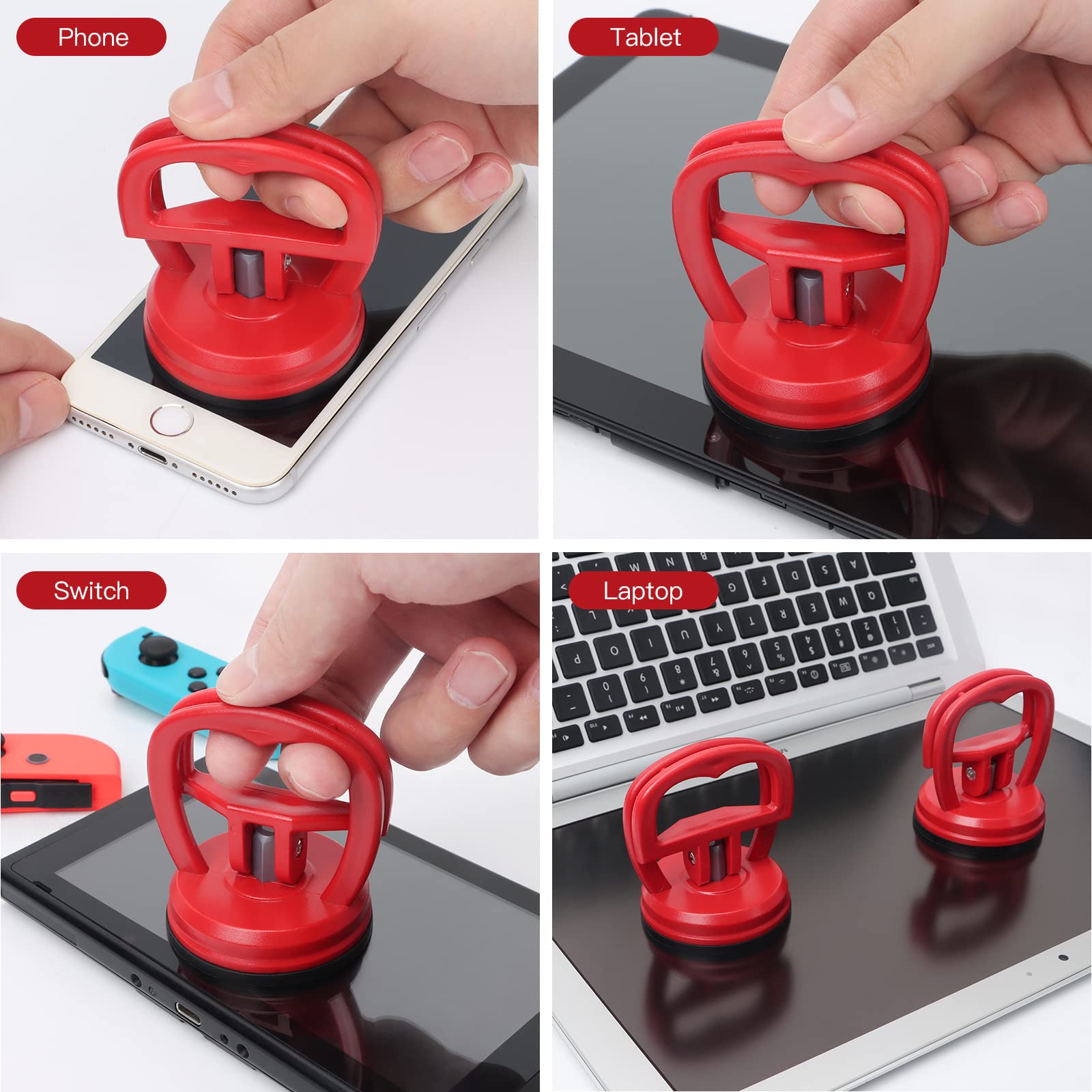 Strebito Suction Cups Heavy Duty 2 Pieces Screen Suction Cups Tool For Imac, Iphone, Macbook, Ipad, Tv, Phone, Laptop, Computer,