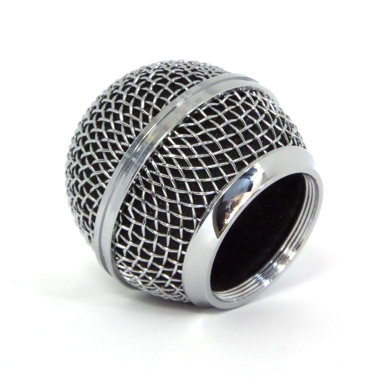 Performance Plus Mb58S C Mic Wire Mesh Replacement Ball Grill For Shure Sm58, Bright Chrome
