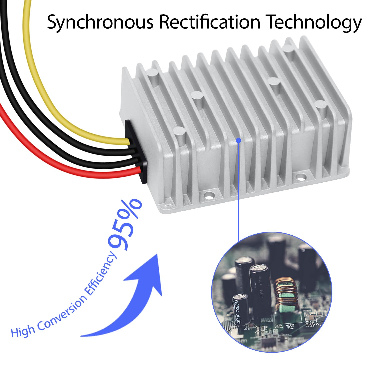 Lemotech Dc 36V/48V To 12V Converter 30A 360W Step Down Converter Voltage Reducer Ip68 Waterproof Transformer For Golf Cart Truc