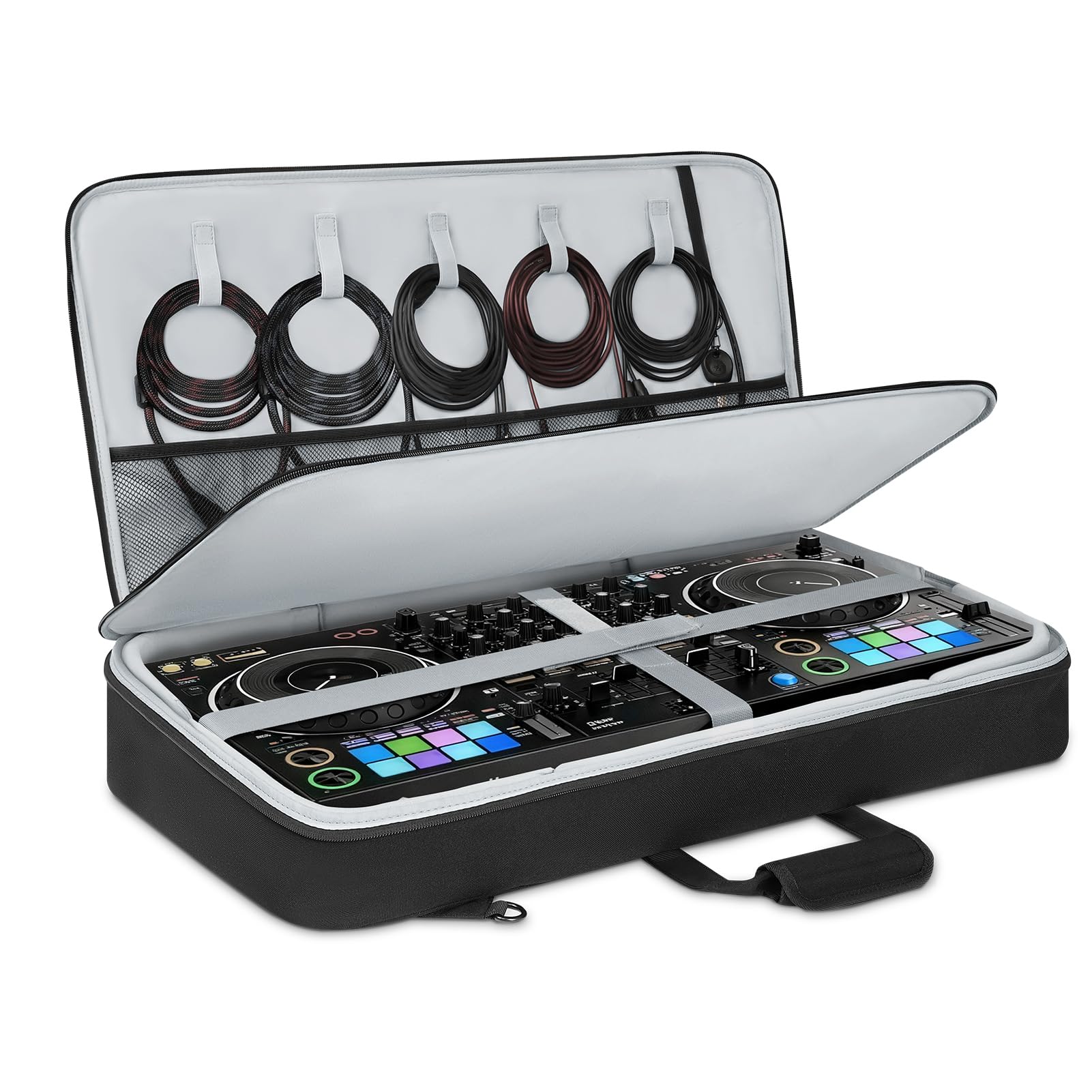 DJ Controller Bag for DDJ FLX10/DDJ REV5/DDJ GRV6/Numark NS4FX/DDJ FLX6/DDJ 1000/DDJ 800, Padded DJ Backpack with Multi-pocket f