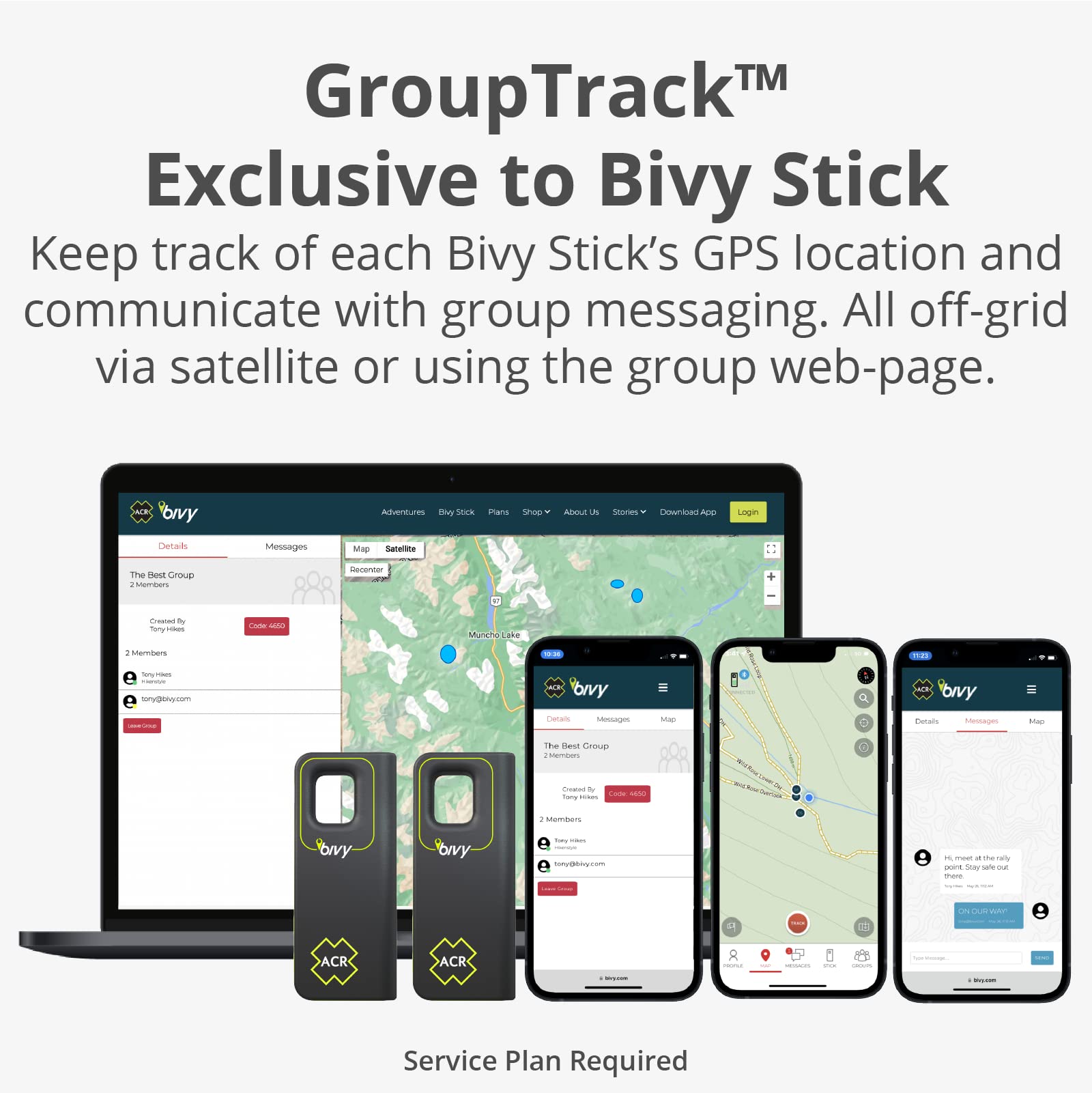 Acr Bivy Stick Satellite Communicator   Two Way Global Sms, Gps Tracker For Hiking Safety, Off Grid Communication, Sos Emergency Beacon, Satellite Messenger & Location Sharing   Ios/Android App