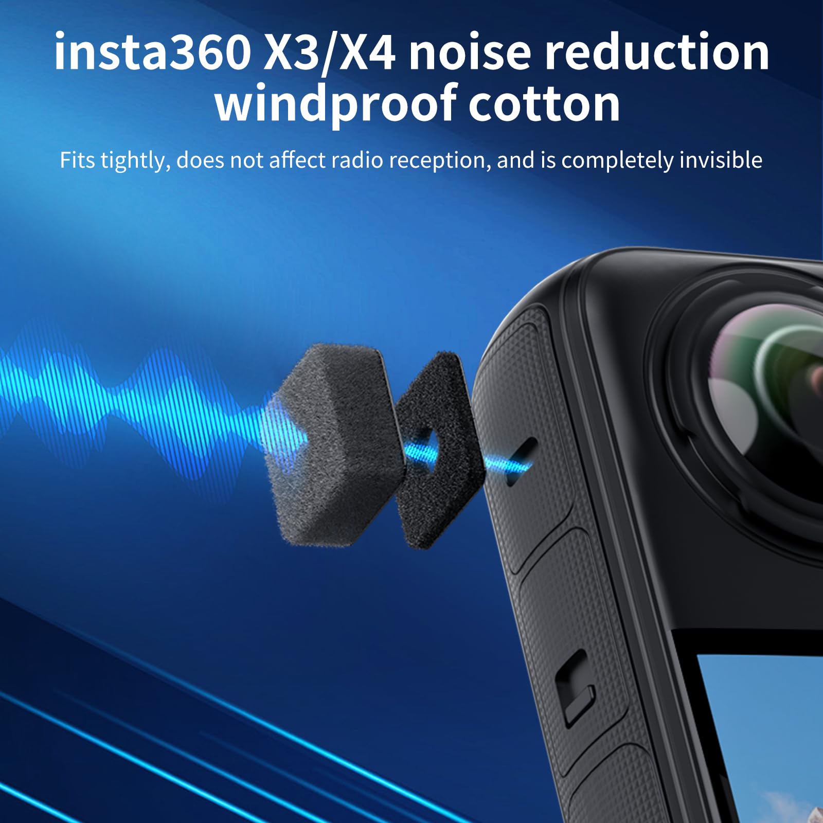 Vrig 6Pcs Mic Wind Muff For Insta 360 X4 / X3